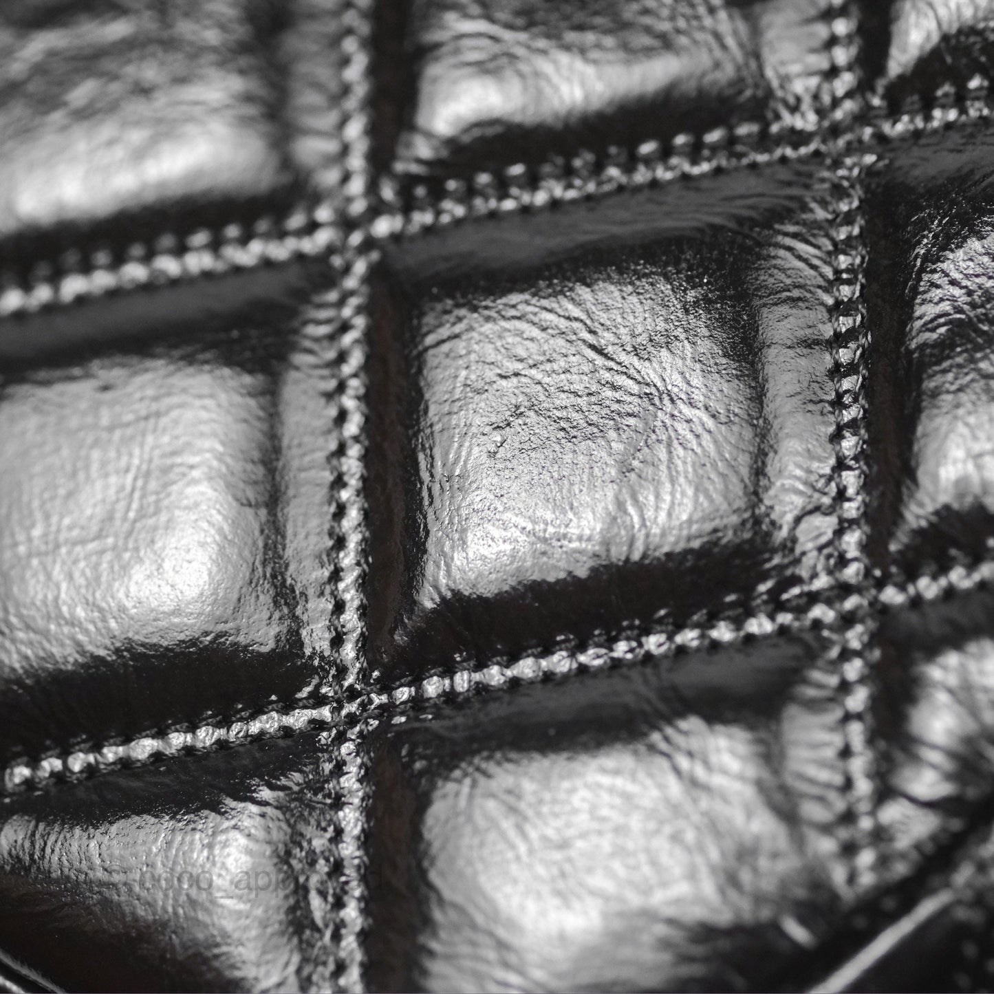 Chanel CC Drawstring Bucket Bag Black Shiny Aged Calfskin