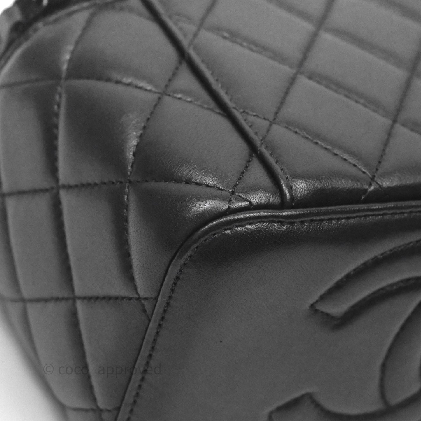 Chanel Vanity Rectangular Top Handle So Black Lambskin