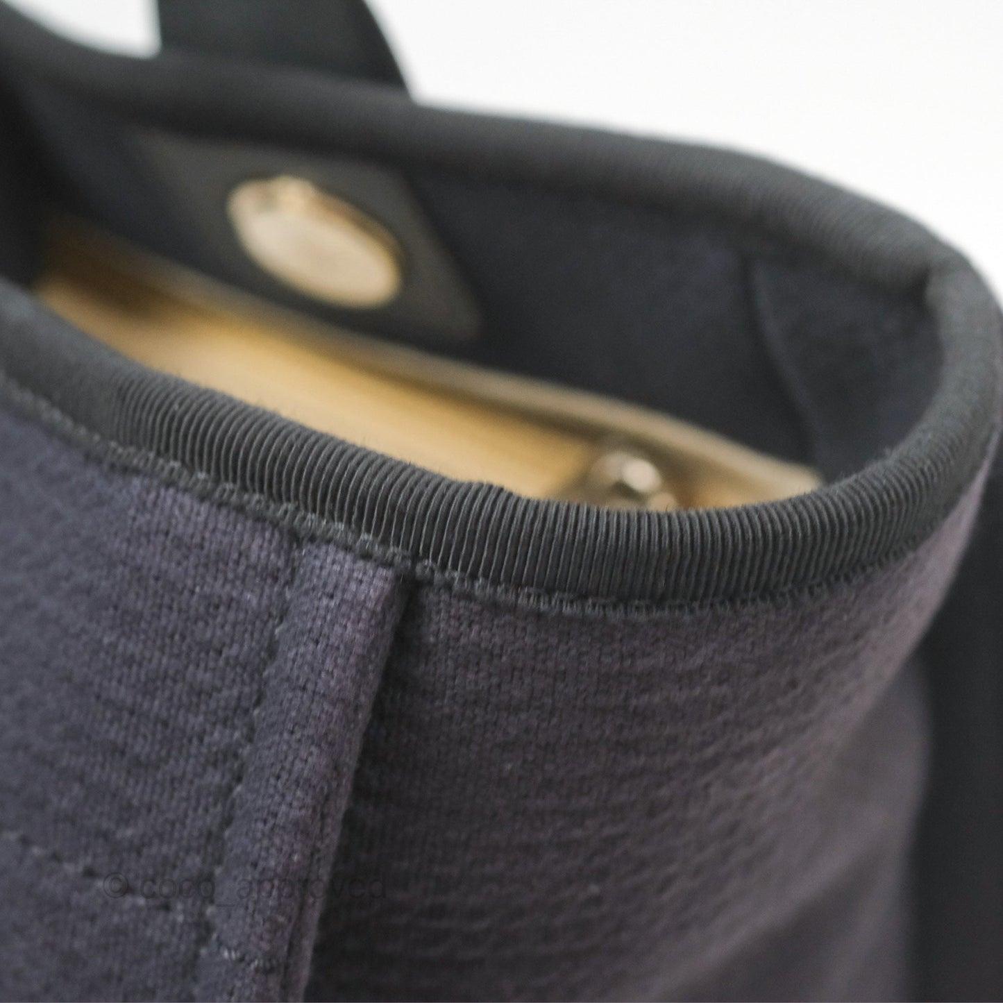 Chanel New Small Deauville Tote Dark Navy Cotton Raffia Logo