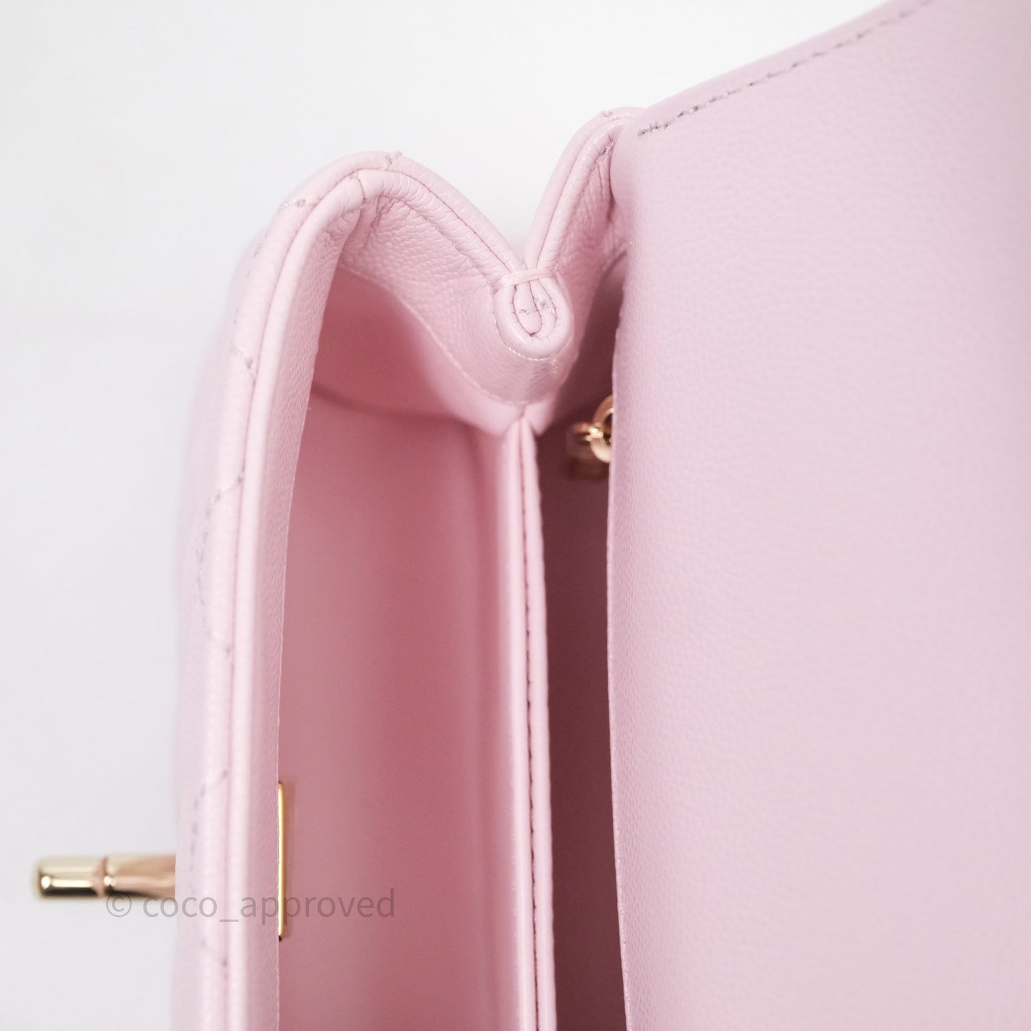 Chanel Mini Coco Handle Light Pink Caviar Gold Hardware