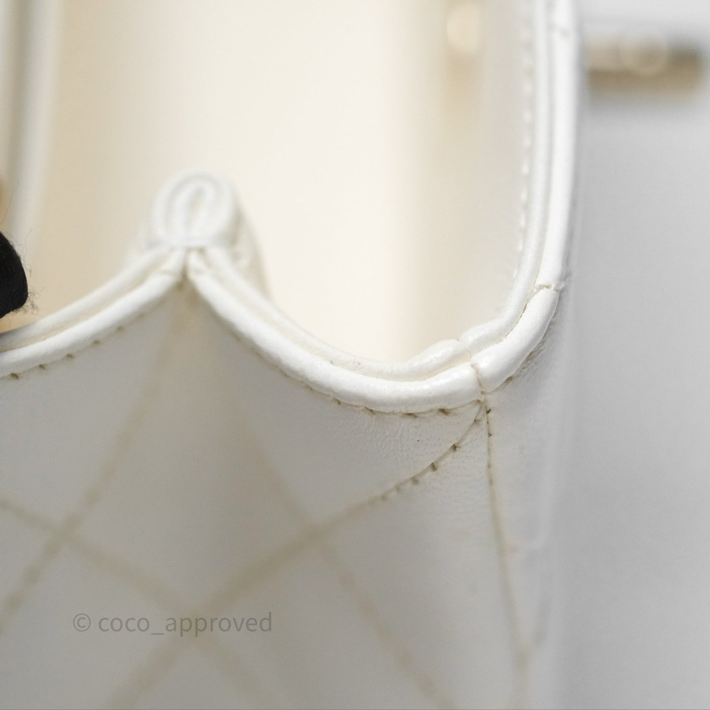 Chanel Crystals Top Handle Mini Rectangular Flap Bag White Lambskin Gold Hardware