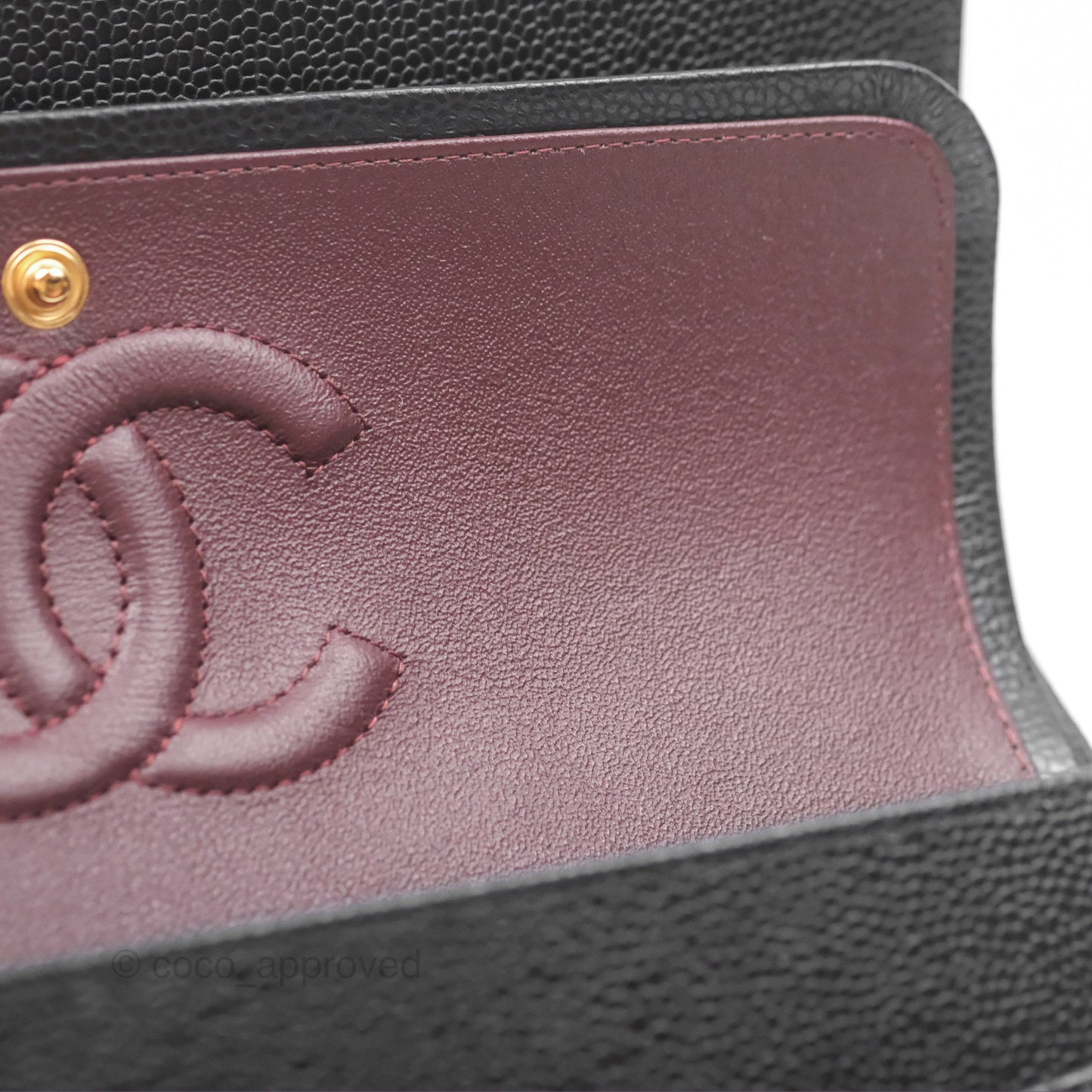 Chanel Classic M/L Medium Flap Quilted Black Caviar Gold Hardware