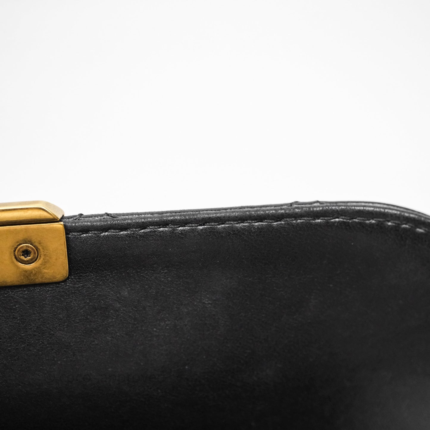 Chanel Quilted Flap Bag Black Calfskin Aged Gold Hardware