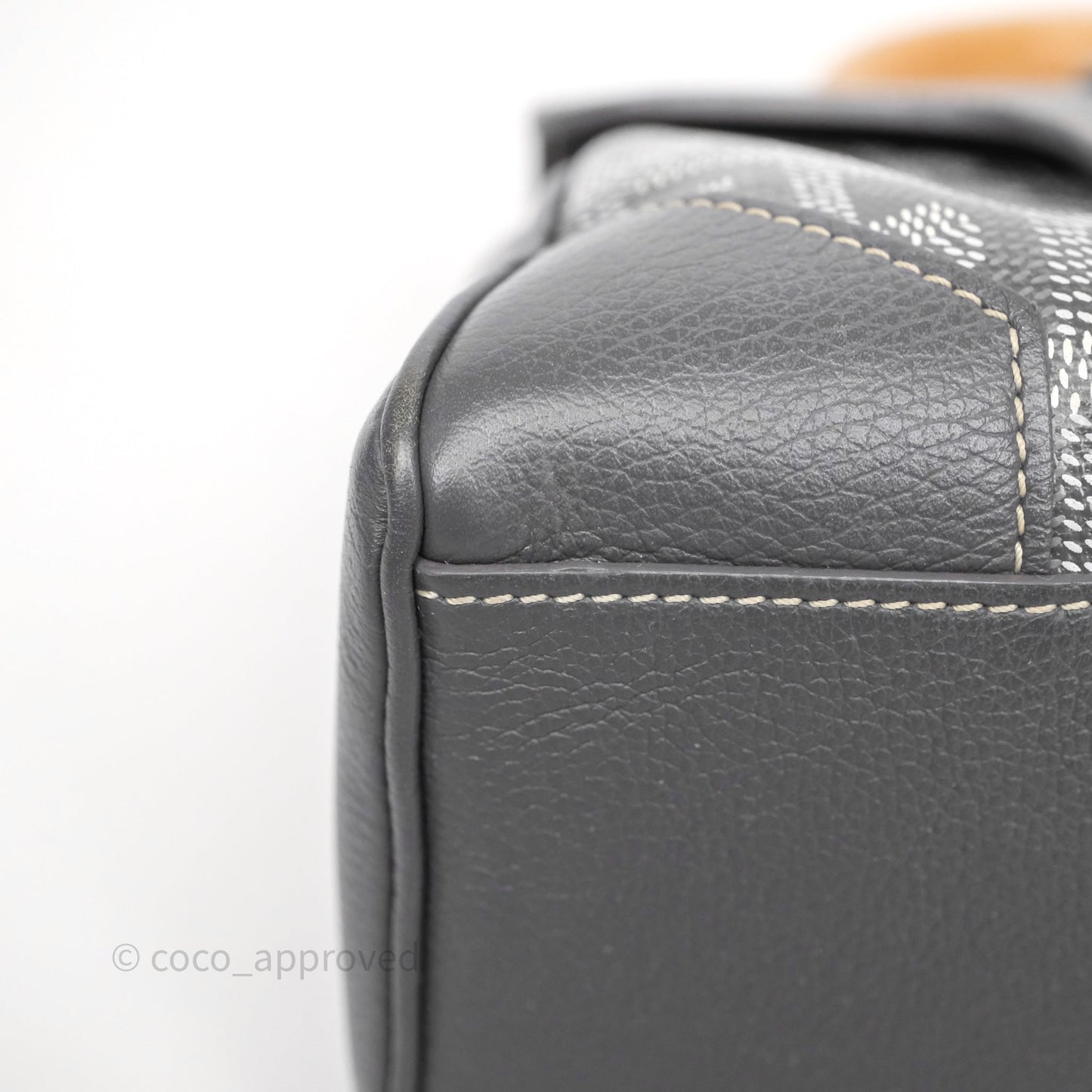 Goyard Saïgon Mini Bag Chevroches Calfskin Grey Silver Hardware