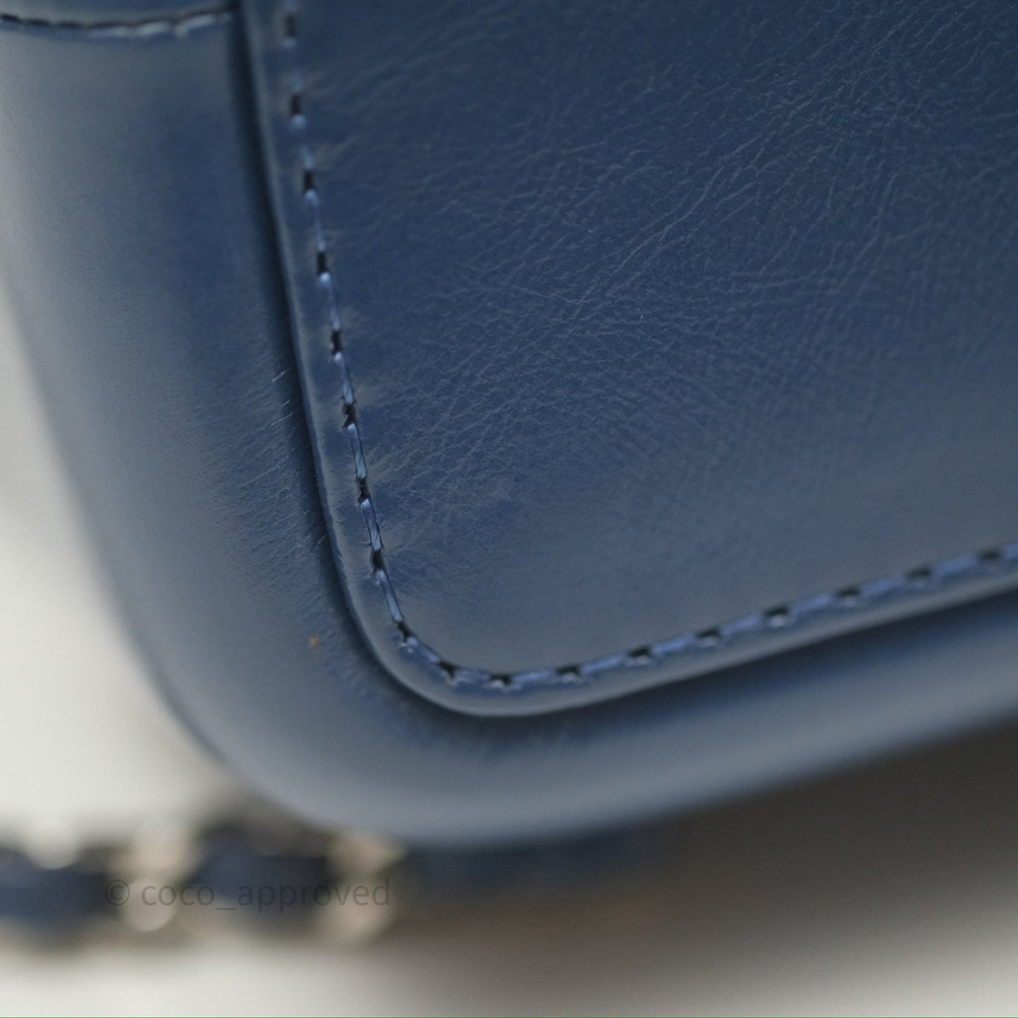 Chanel Small Gabrielle Backpack Blue Aged Calfskin
