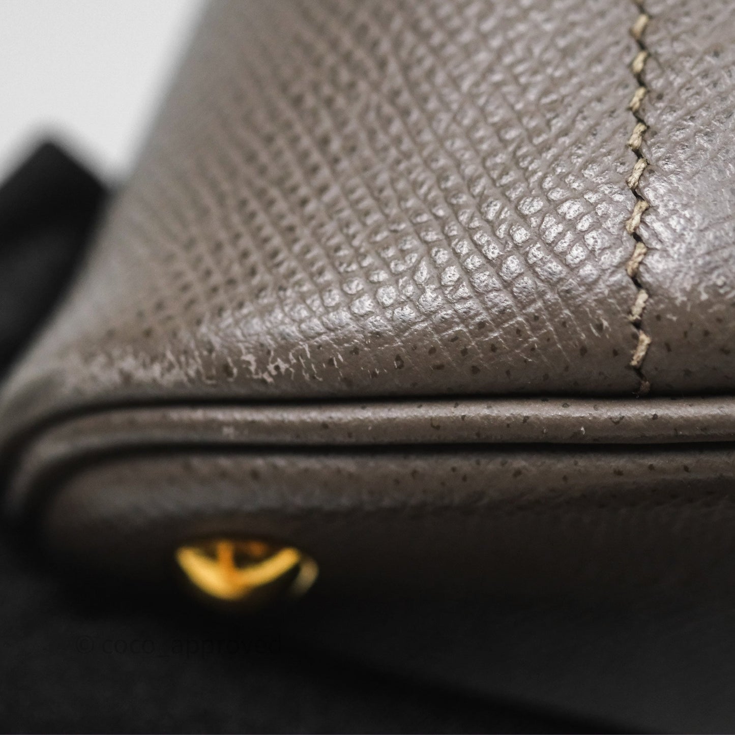 Hermès Bolide 27 Etain 8F Epsom Gold Hardware