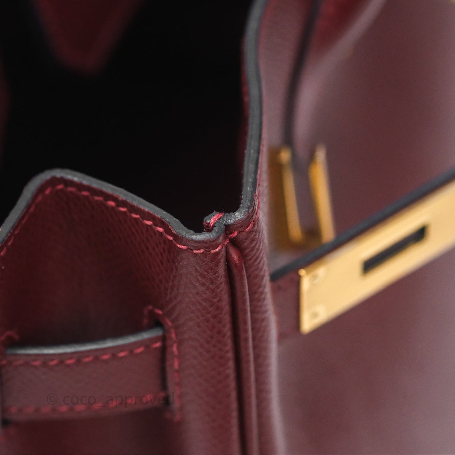 Hermès Birkin 30 Retourne Rouge H 55 Epsom Gold Hardware