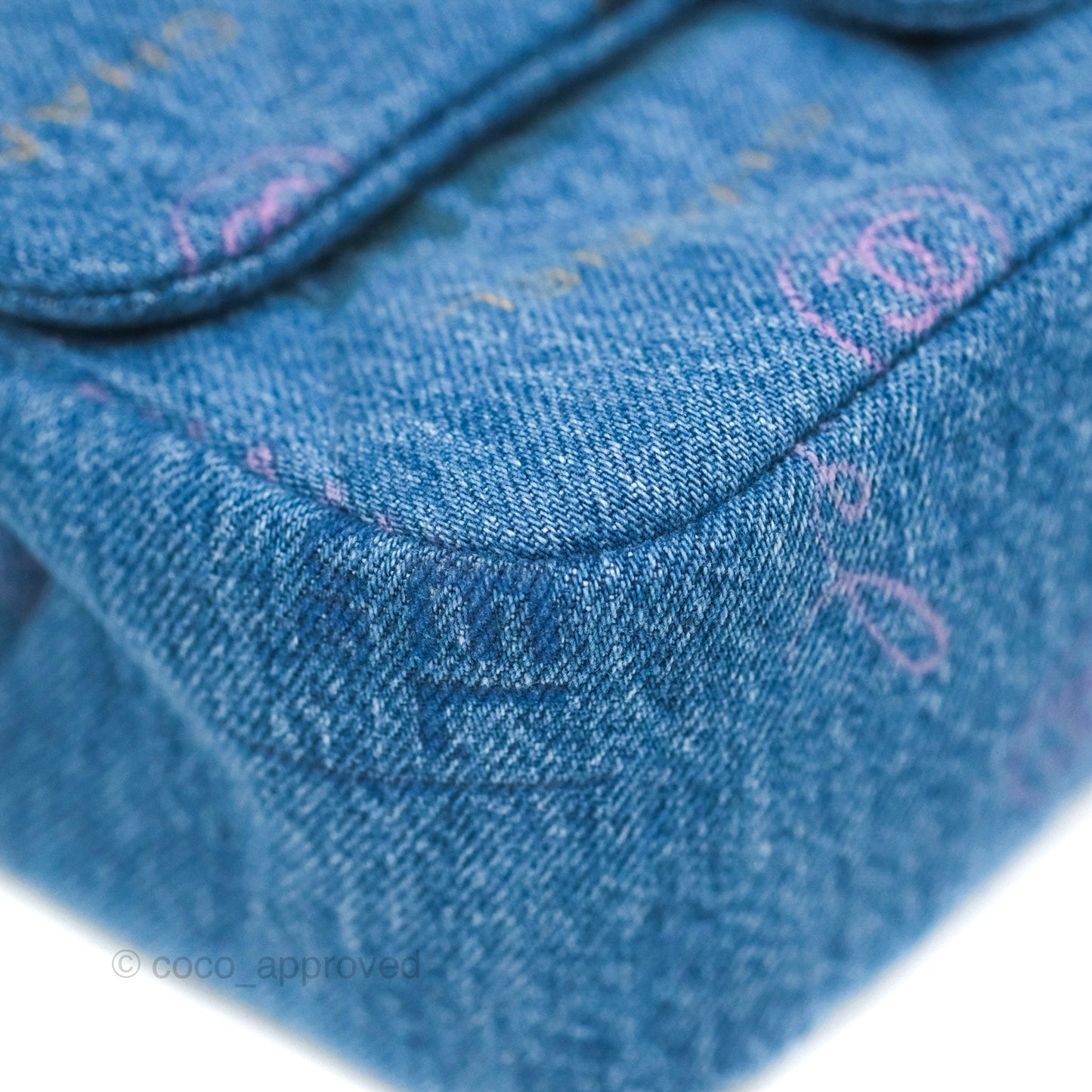 Chanel Quilted Small Denim Mood Flap Blue Multicolor 22P