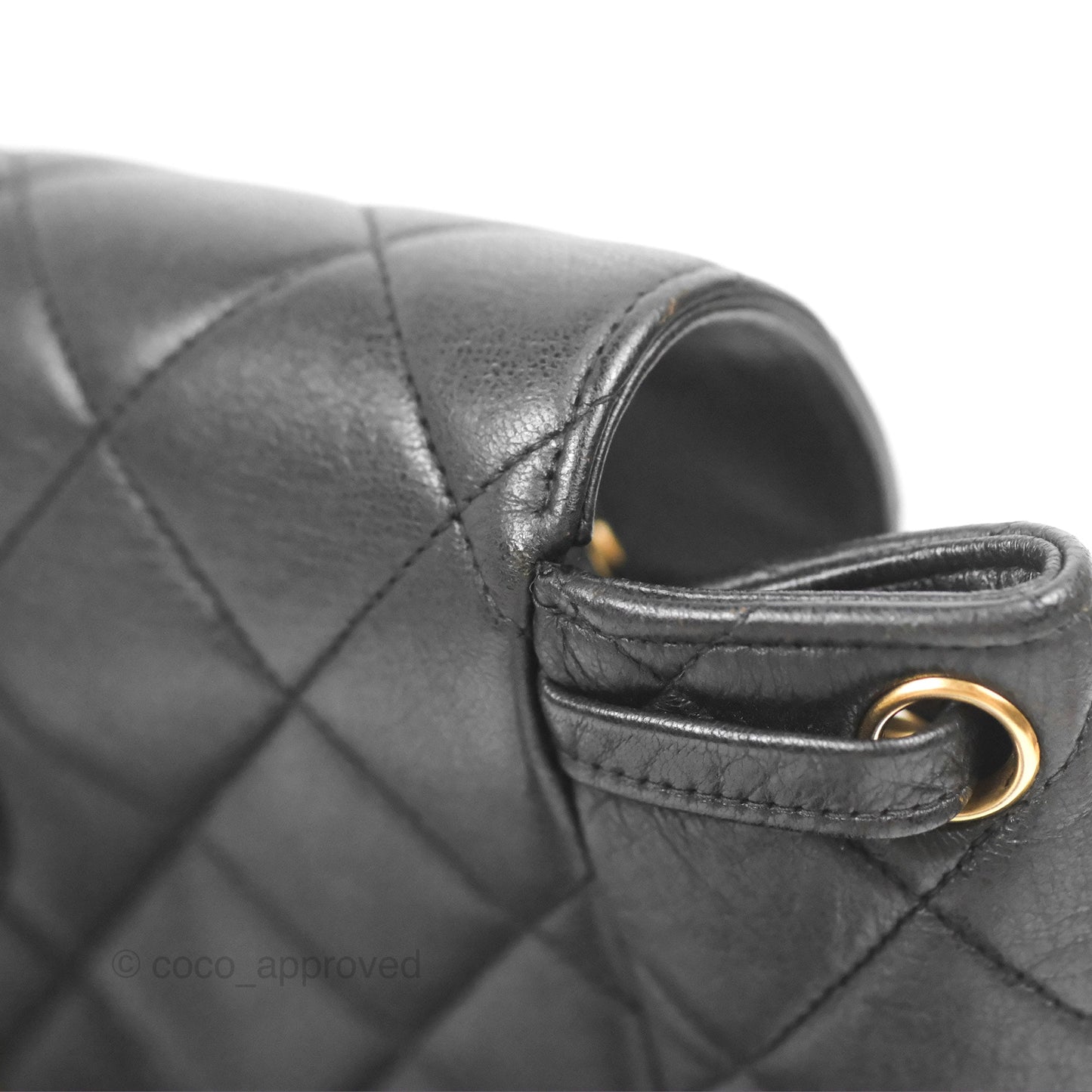 Chanel Vintage CC Duma Backpack Black Lambskin 24K Gold Hardware