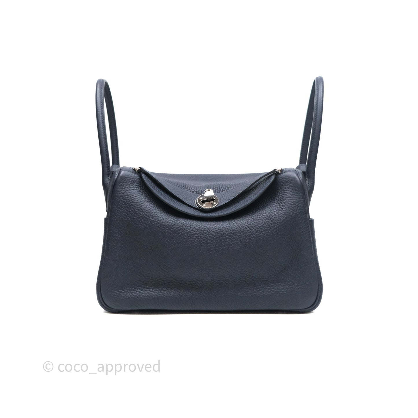 Hermès Lindy 26 Bleu Nuit 2Z Taurillon Clemence Palladium Hardware
