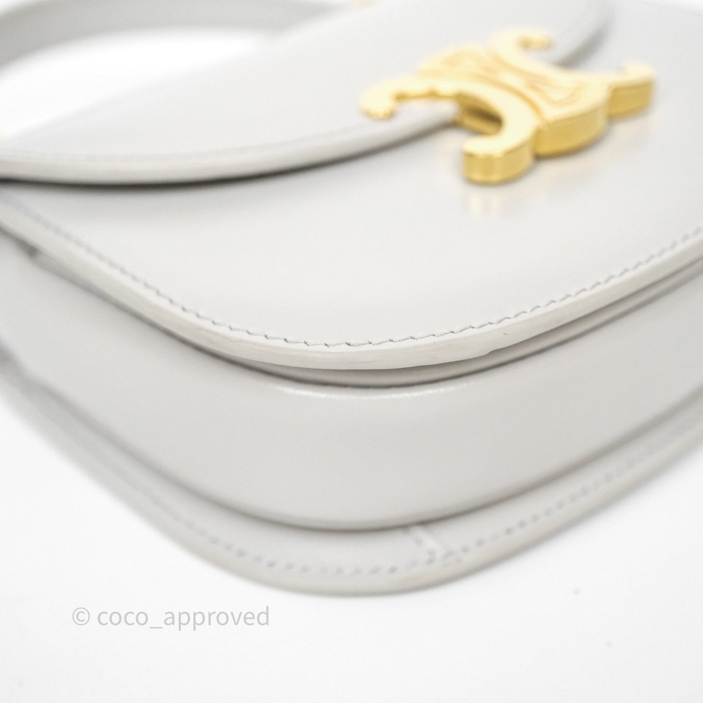 Celine Mini Besace Clea in Shiny Calfskin Grey
