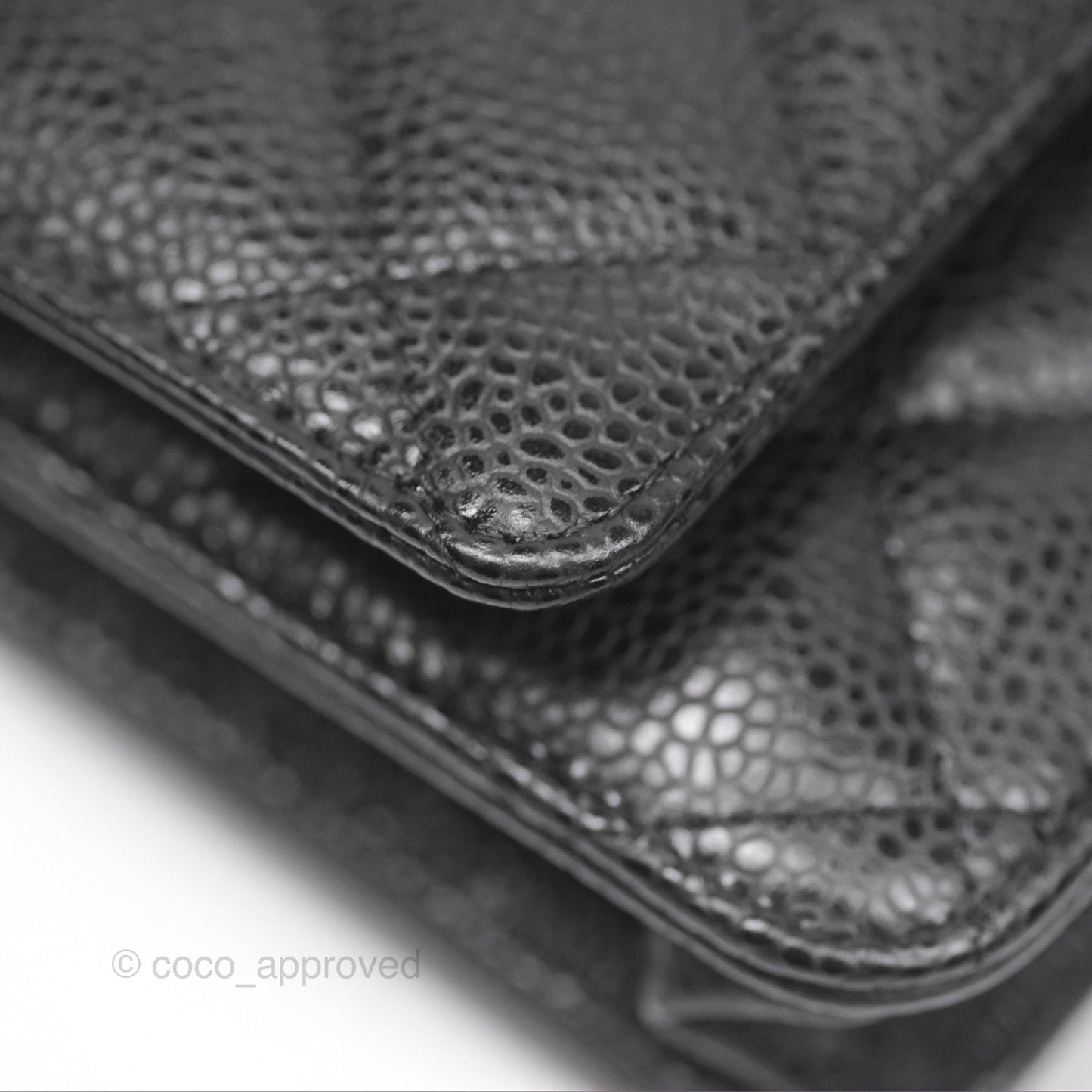 Chanel Classic Wallet On Chain WOC Quilted Black Caviar Gold Hardware