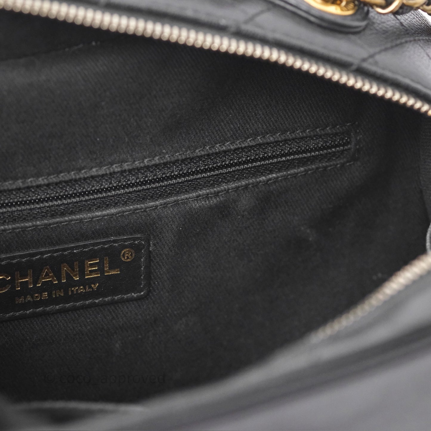 Chanel Coco Curve Vanity Black Calfskin & Goatskin Antique Gold Hardware