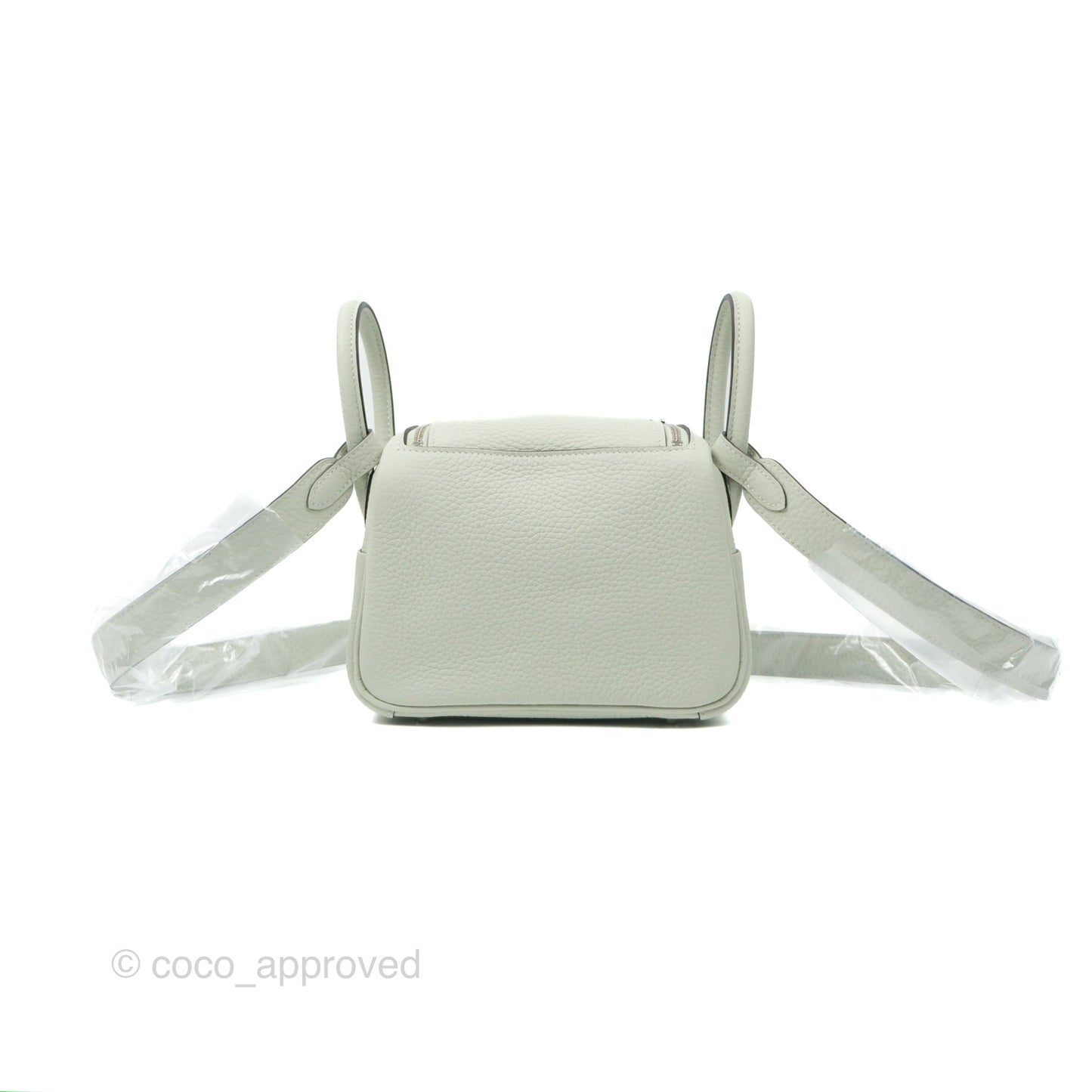 Hermès Mini Lindy 20 Gris Neve Clemence Palladium Hardware