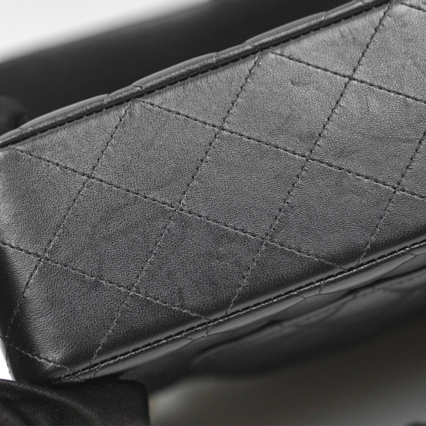 Chanel Classic M/L Medium Flap Quilted Black Lambskin Gold Hardware