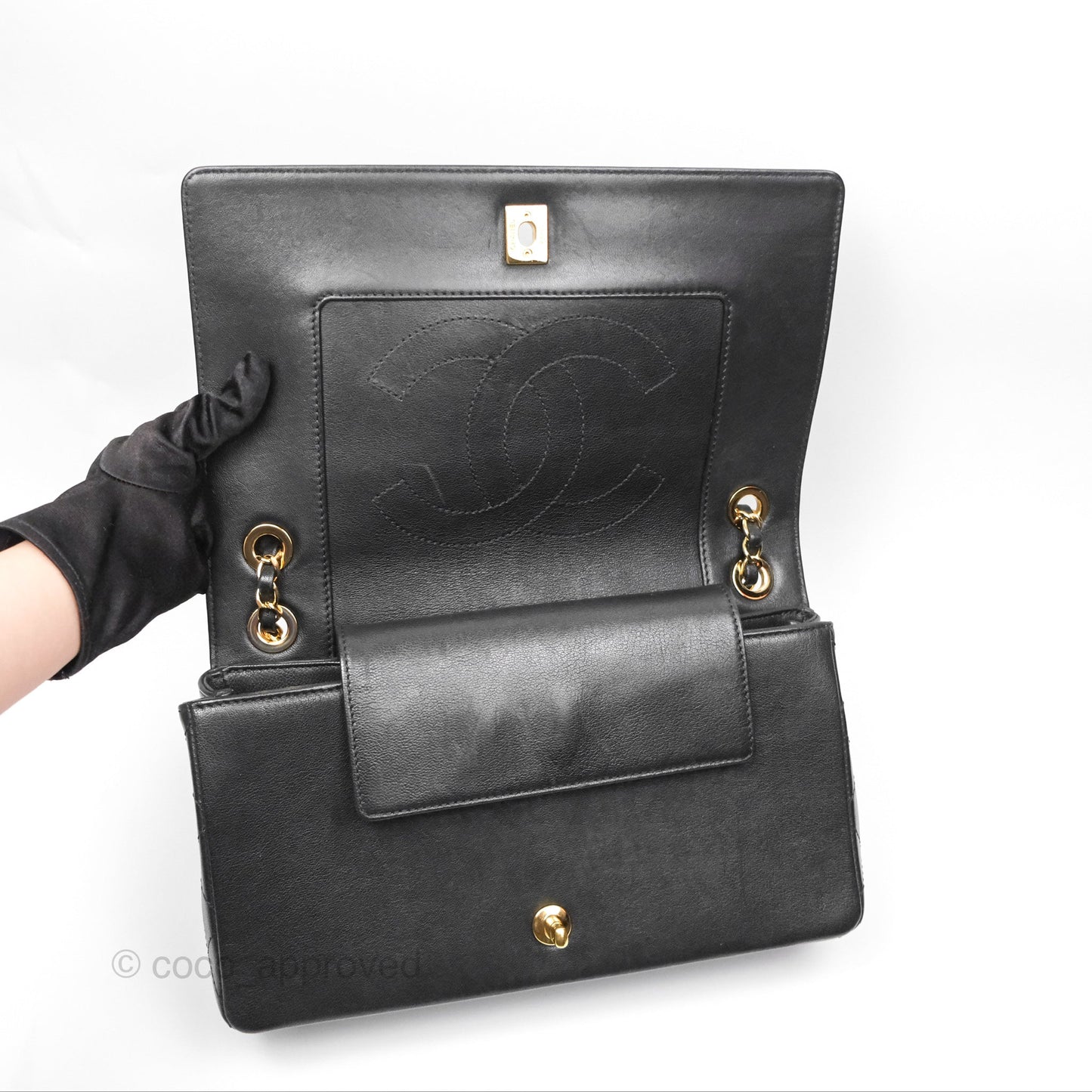 Chanel Mademoiselle Flap Bag Black Calfskin Gold Hardware