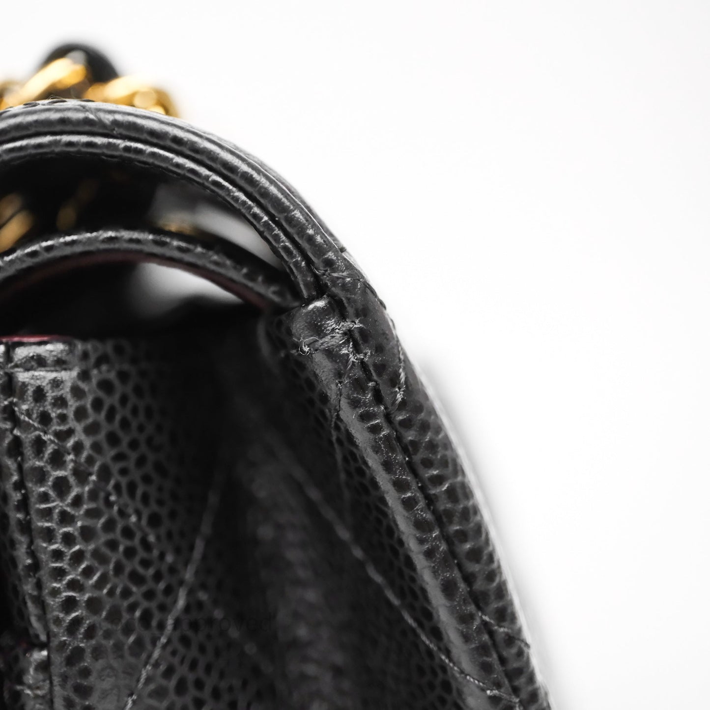 Chanel Classic M/L Medium Flap Quilted Black Caviar Gold Hardware