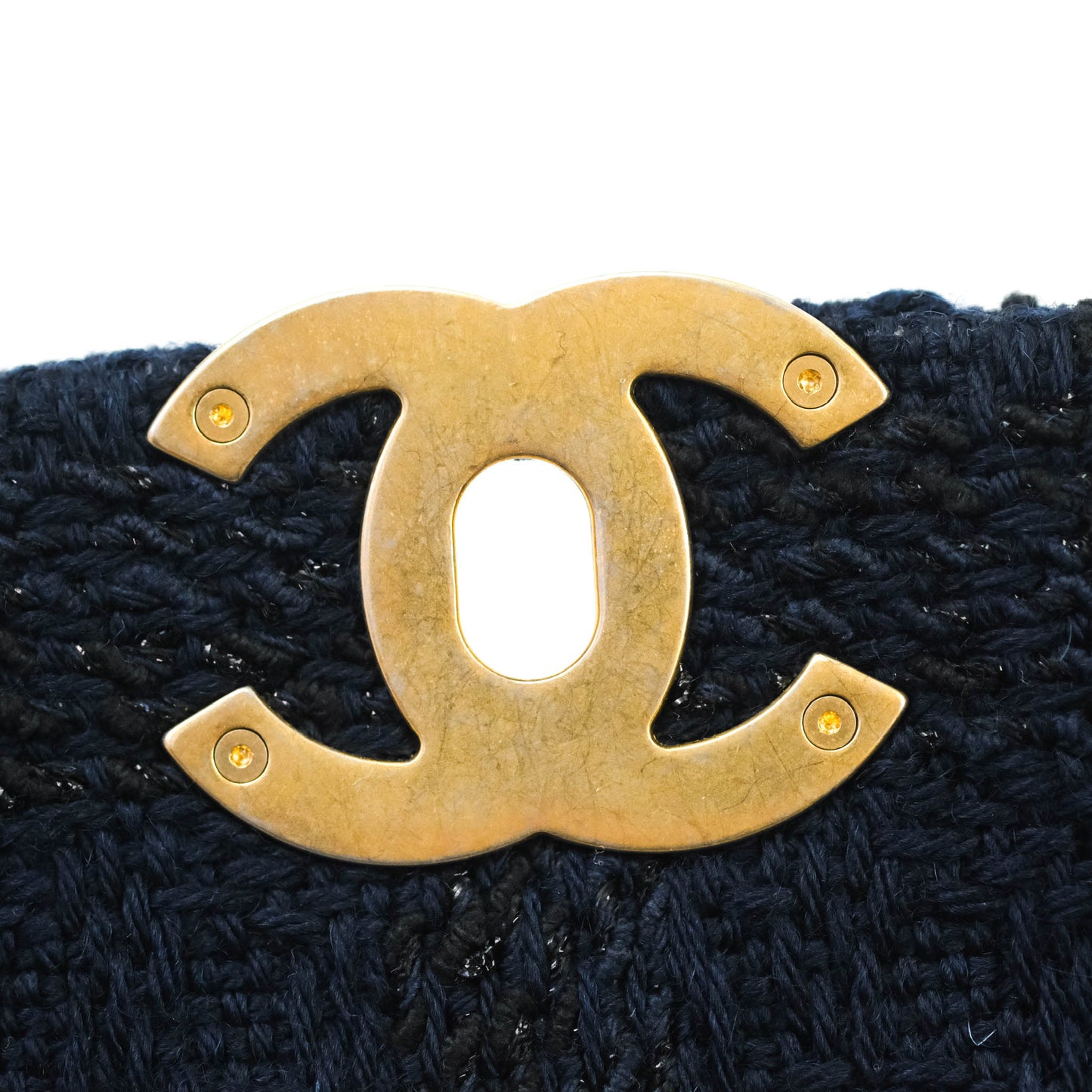 Chanel 19 Small Tweed Navy Mixed Hardware