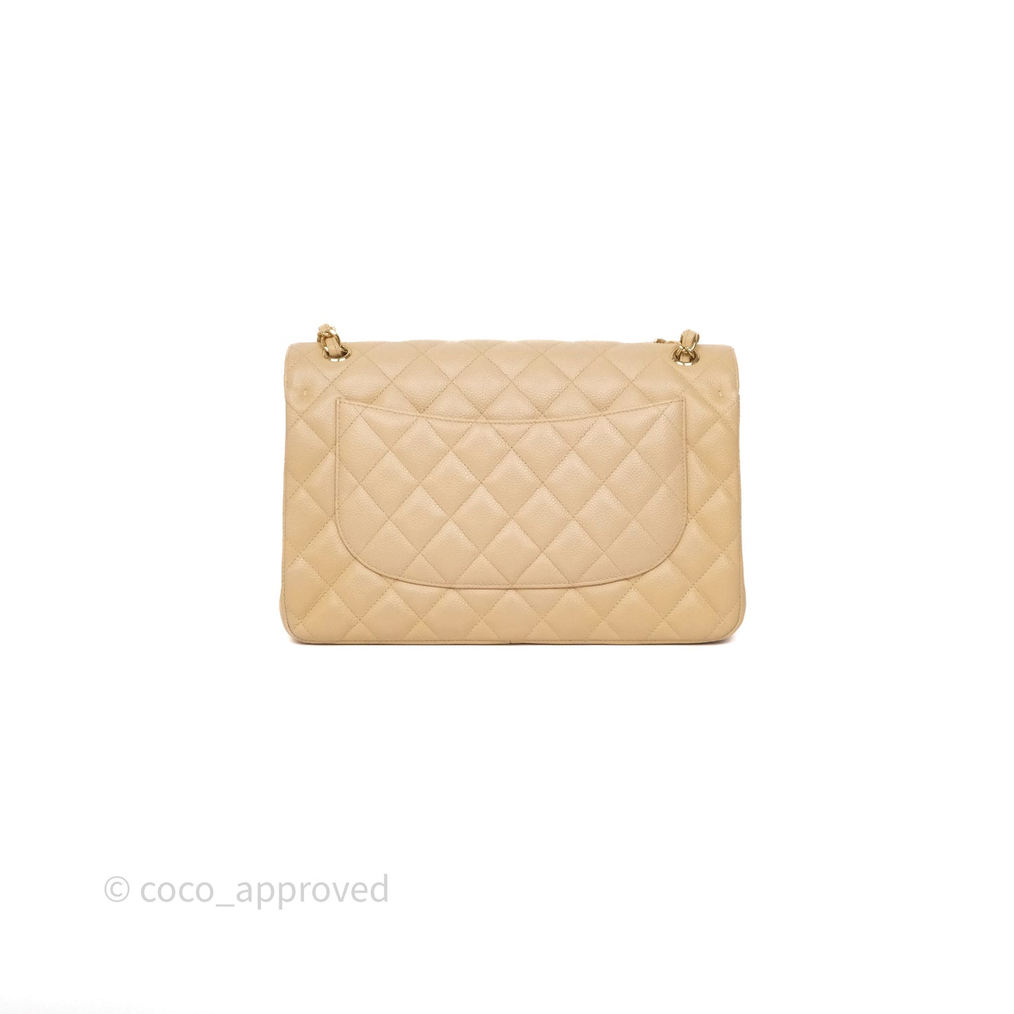 Chanel Jumbo Double Flap Beige Caviar Gold Hardware⁣⁣