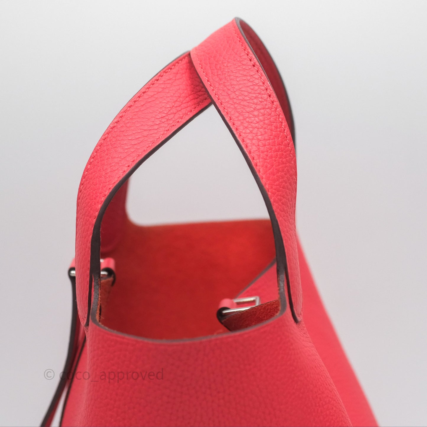 Hermès Picotin 18 Rose Texas Taurillon Clemence Palladium Hardware