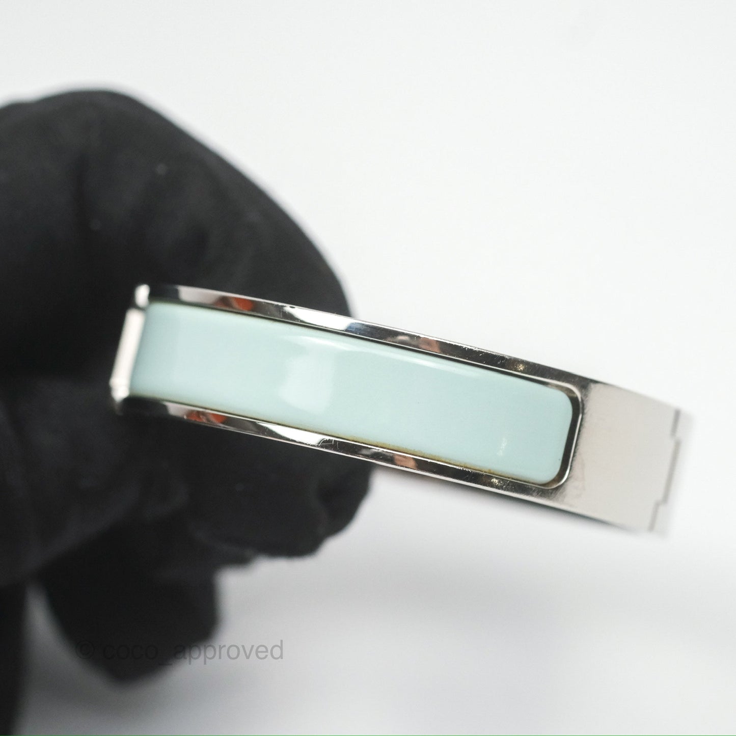 Hermès Clic H Bracelet Mint Palladium Hardware PM