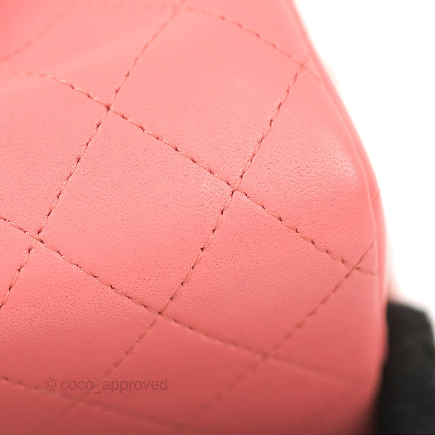 Chanel Quilted Mini Square Flap Pink Lambskin Gold Hardware