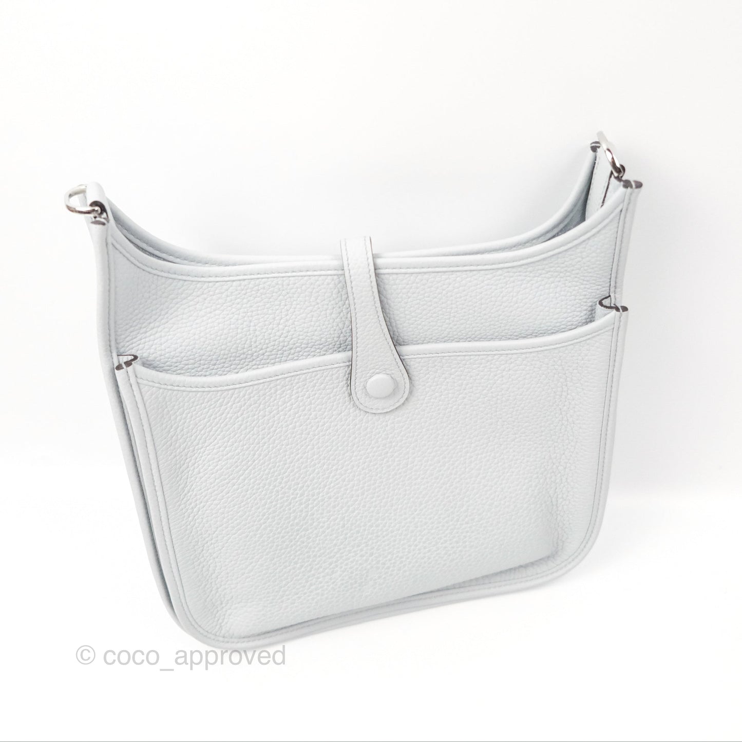 Hermes Evelyne III 29 Bleu Pale Clemence Palladium Hardware