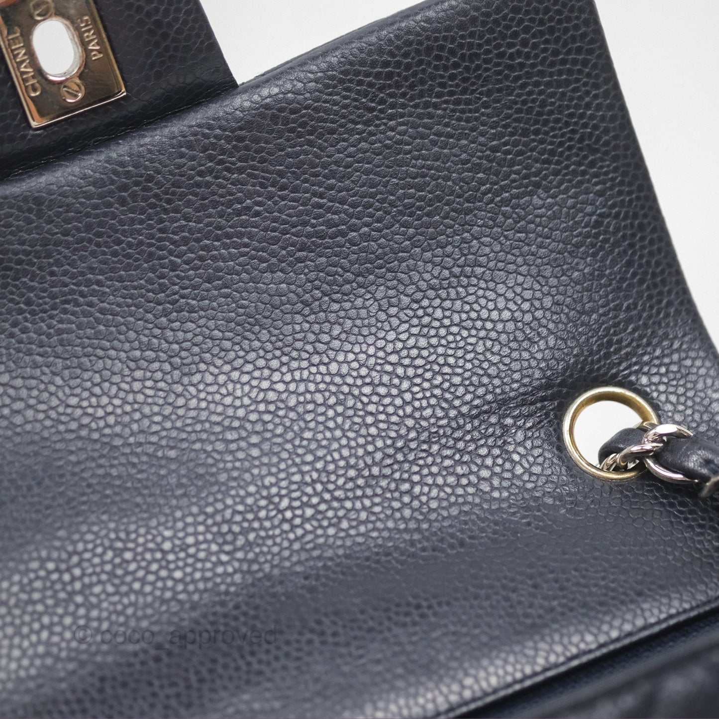 Chanel Mini Rectangular Quilted Dark Navy Caviar Silver Hardware