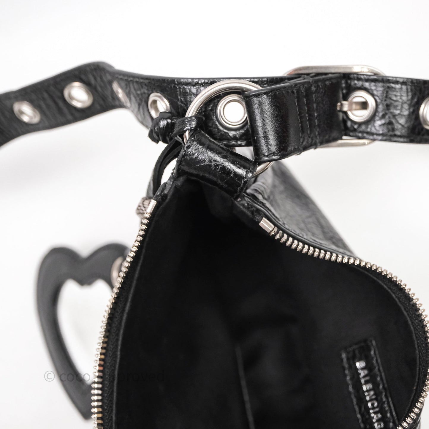 Balenciaga Le Cagole Shoulder Bag Black Calfskin Silver Hardware