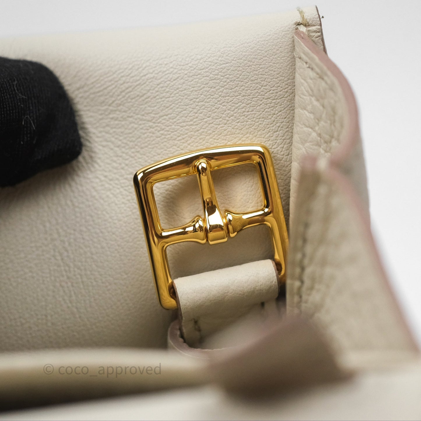 Hermès Halzan 25  Beton 8L Clemence Gold Hardware