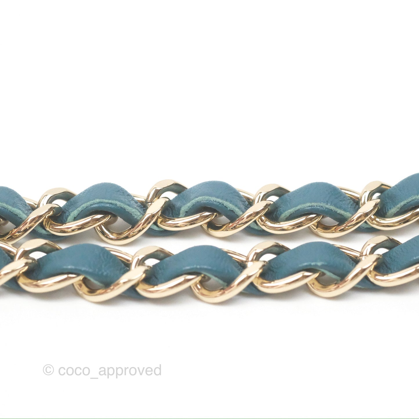 Chanel Mini Rectangular Flap Teal Tweed Gold Hardware