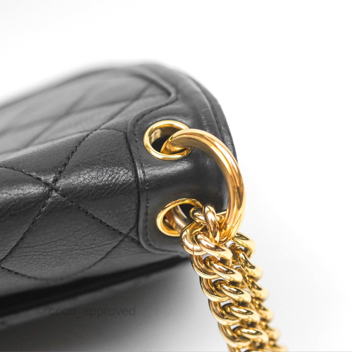 Chanel Small Underline Saddle Flap Bag Black Calfskin Gold Hardware