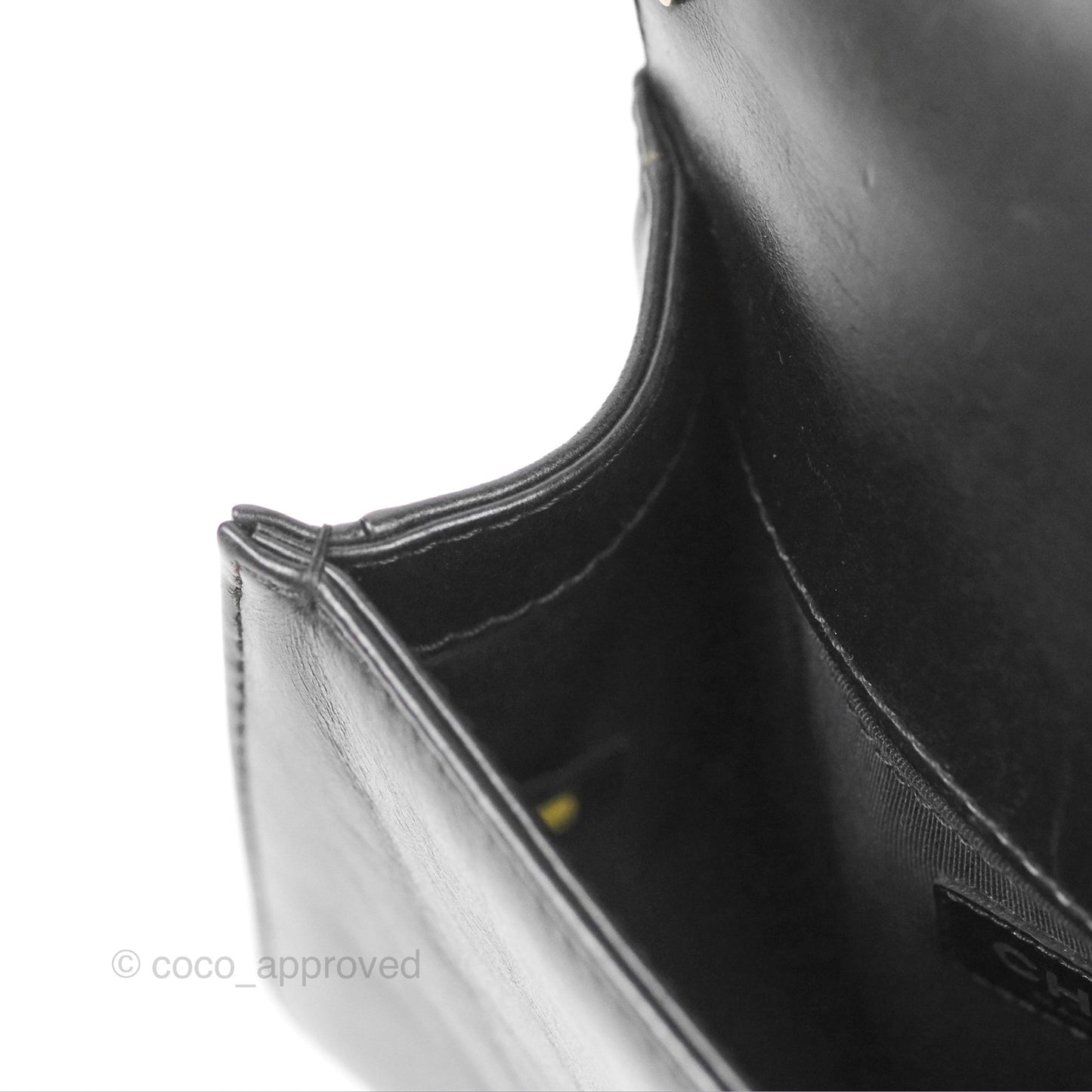 Chanel Small Chain Around Top Handle Boy Black Calfskin Ruthenium Hardware