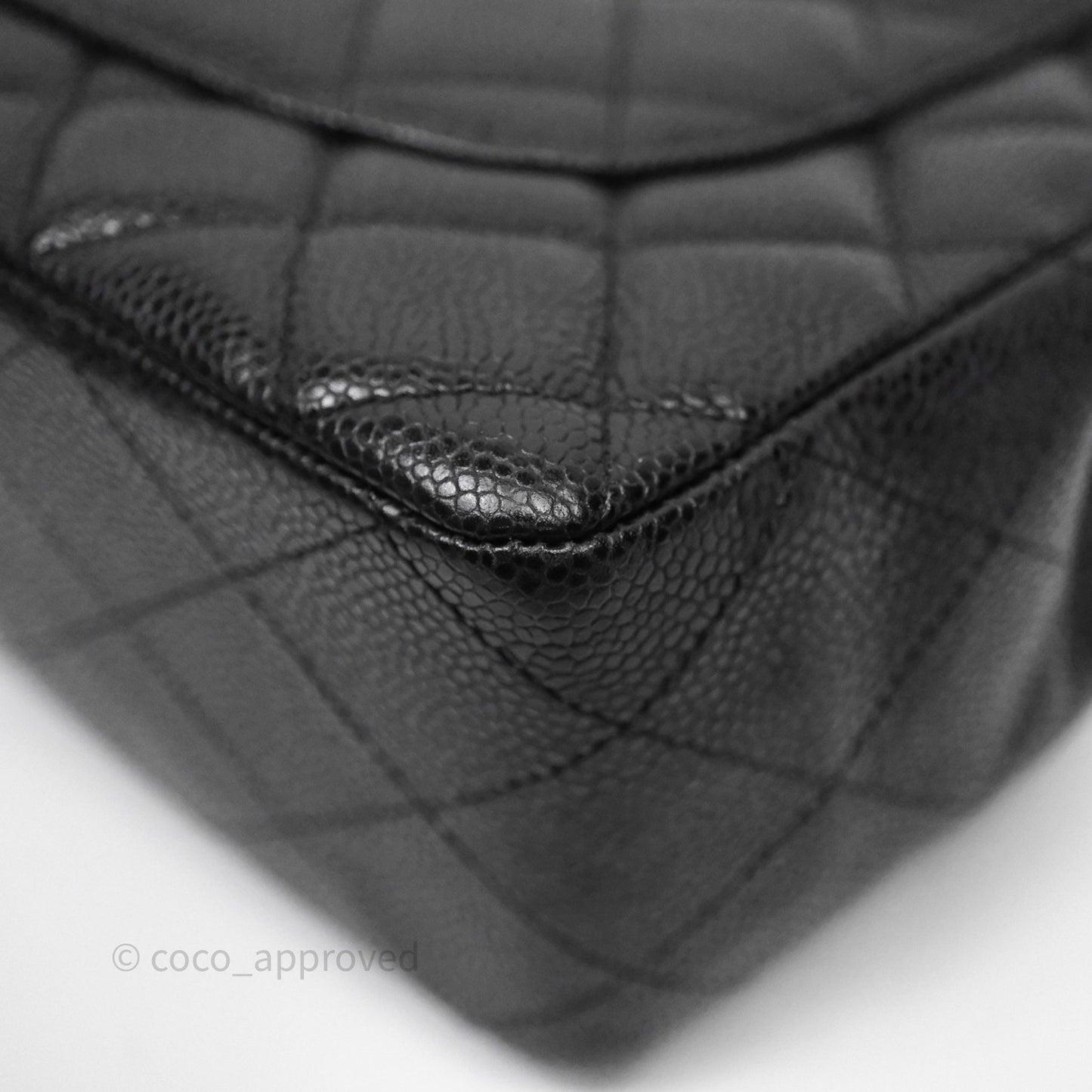Chanel Jumbo Single Flap Black Caviar Silver Hardware