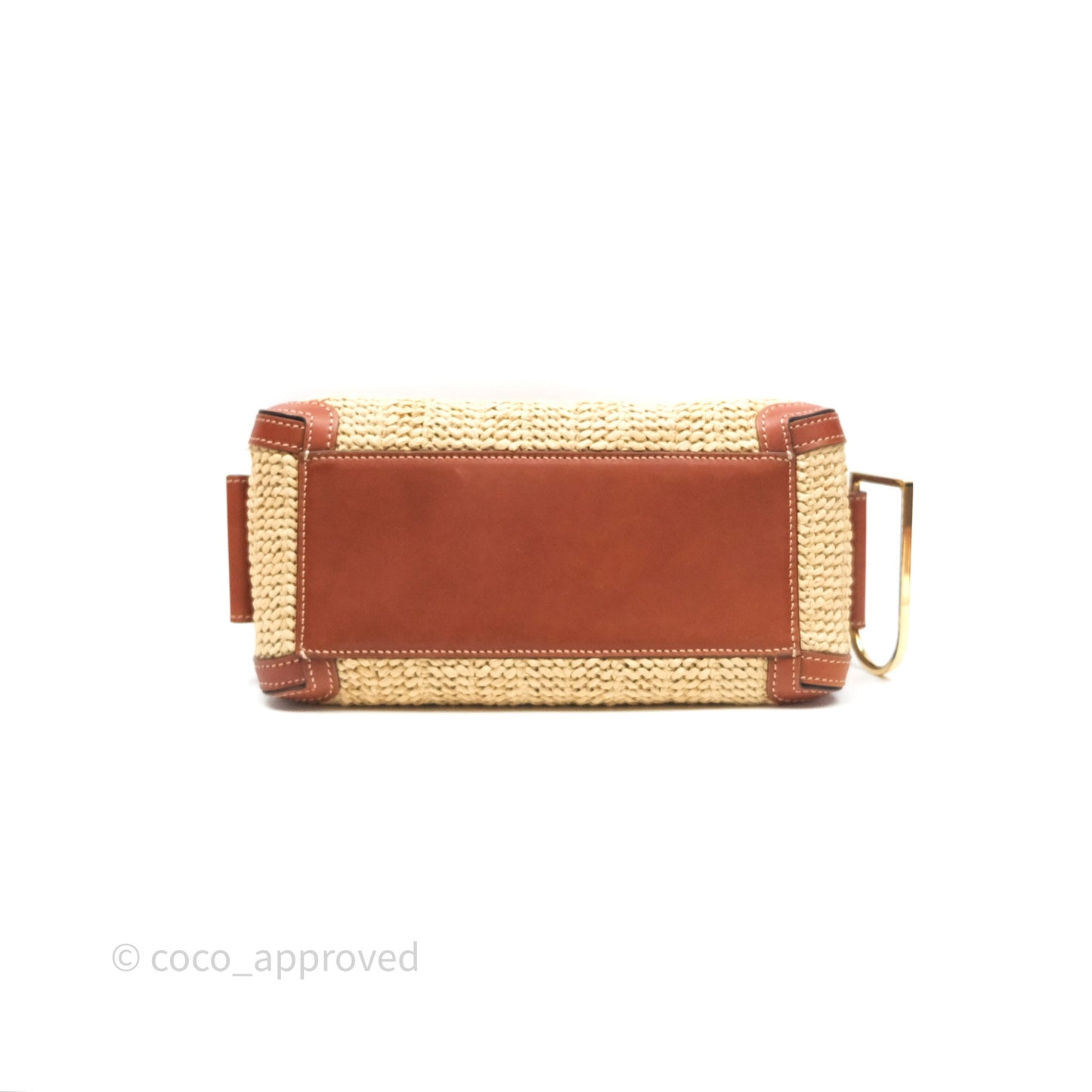 Delvaux Cool Box MM Bohème Raffia Brown