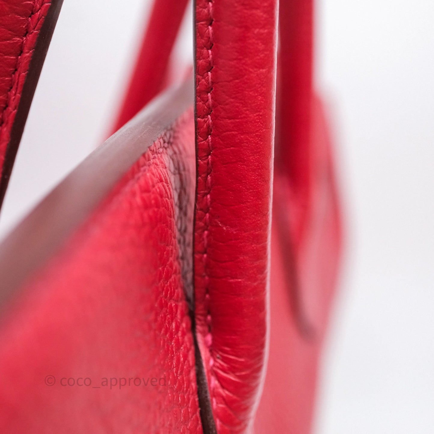Hermes Birkin 35 Rouge Casaque Clemence Palladium Hardware