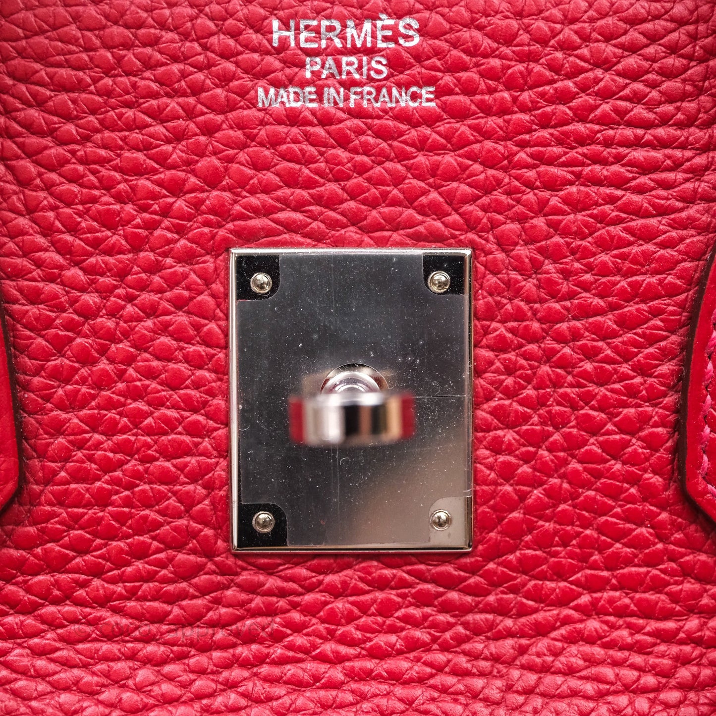 Hermes Birkin 35 Rouge Casaque Clemence Palladium Hardware