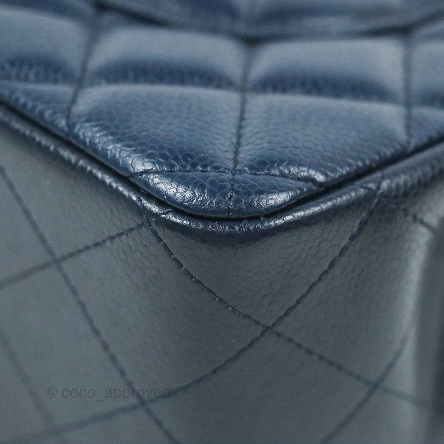Chanel Jumbo Double Flap Navy Caviar Silver Hardware⁣⁣