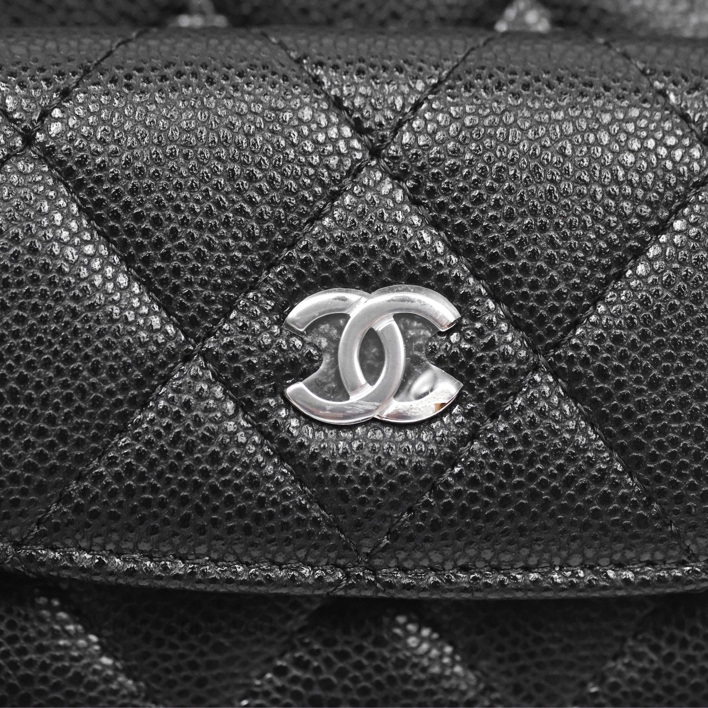 Chanel Classic Mini Backpack Black Caviar Silver Hardware