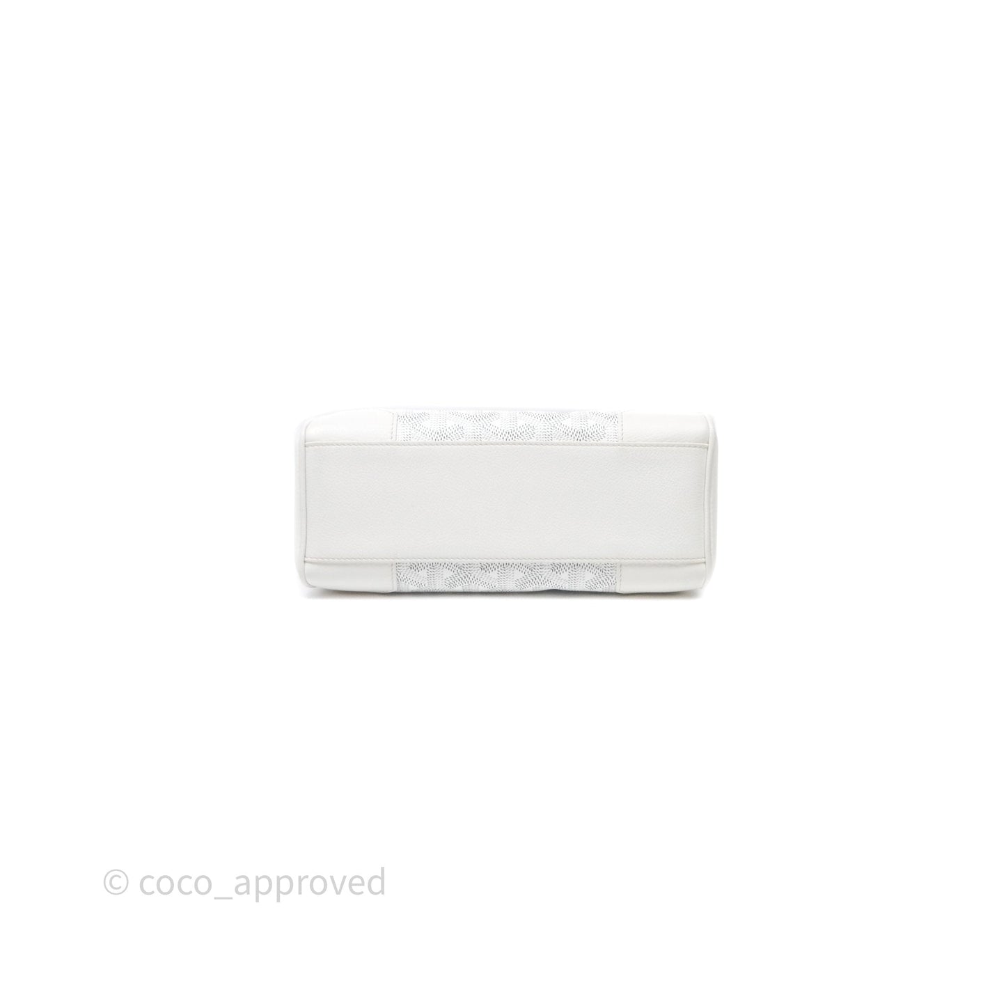 Goyard Saïgon Mini Bag Chevroches Calfskin White Silver Hardware