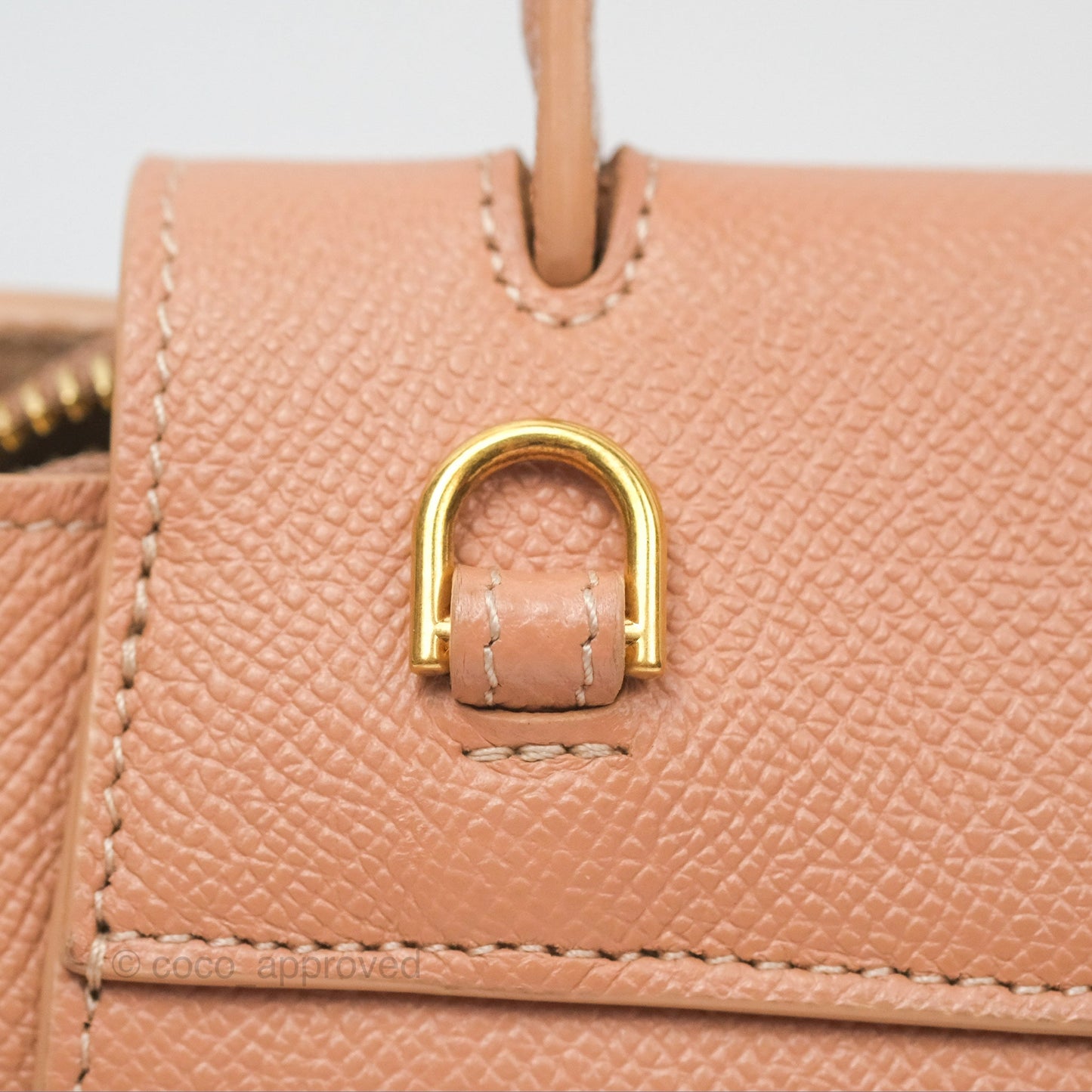 Celine Pico Belt Bag Desert Rose Grained Calfskin Gold Hardware
