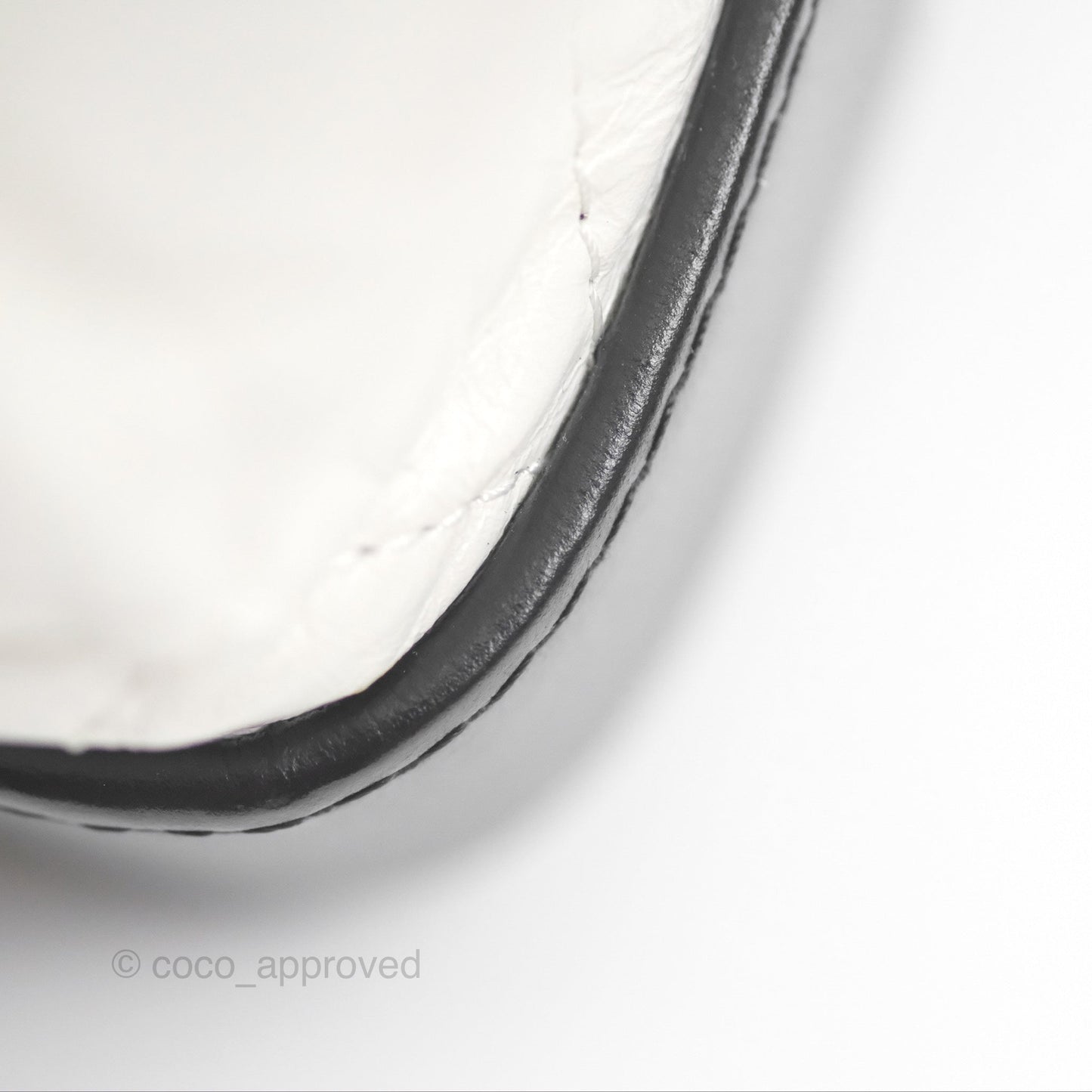 Chanel Small Gabrielle Backpack White Black Aged Calfskin