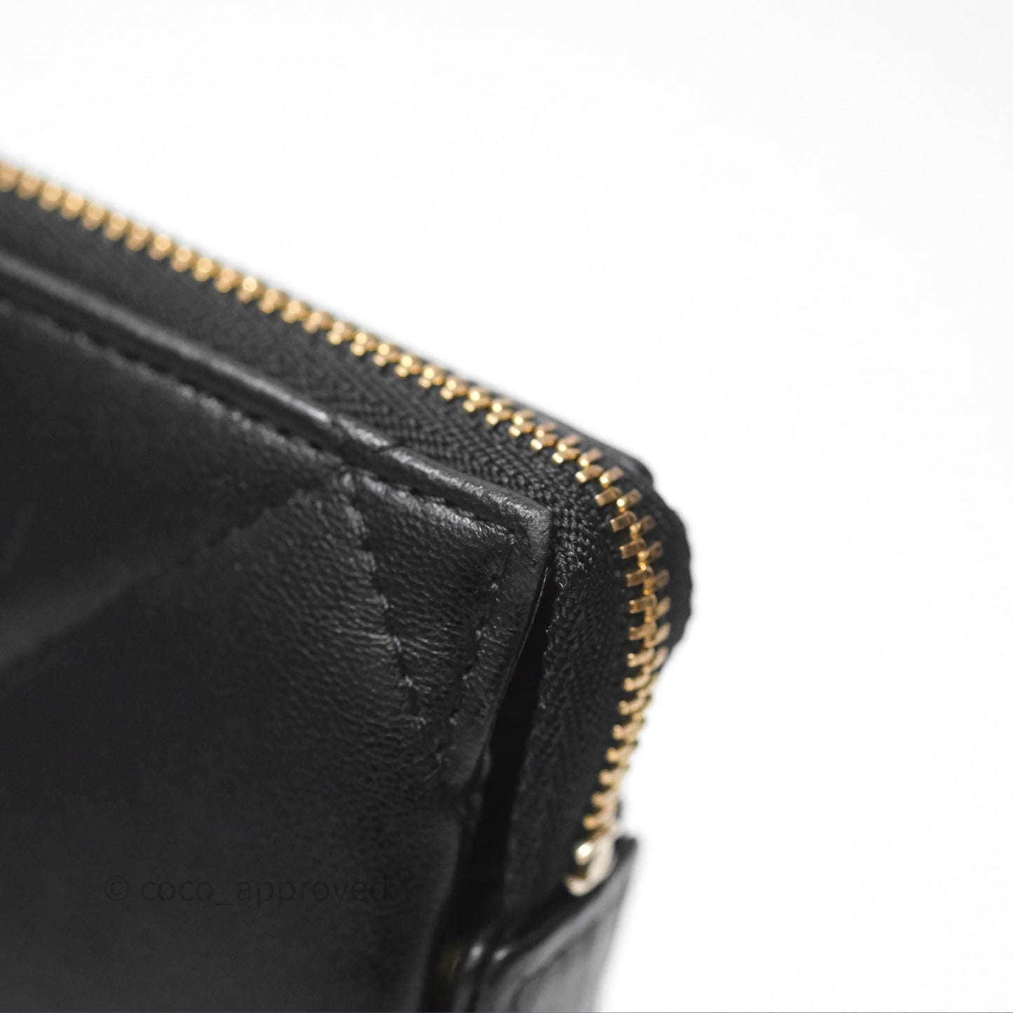 Chanel 19 Pouch Black Shiny Goatskin Mixed Hardware