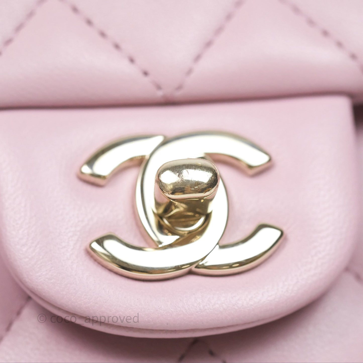 Chanel Top Handle Mini Rectangular Flap Pink Lambskin Gold Hardware