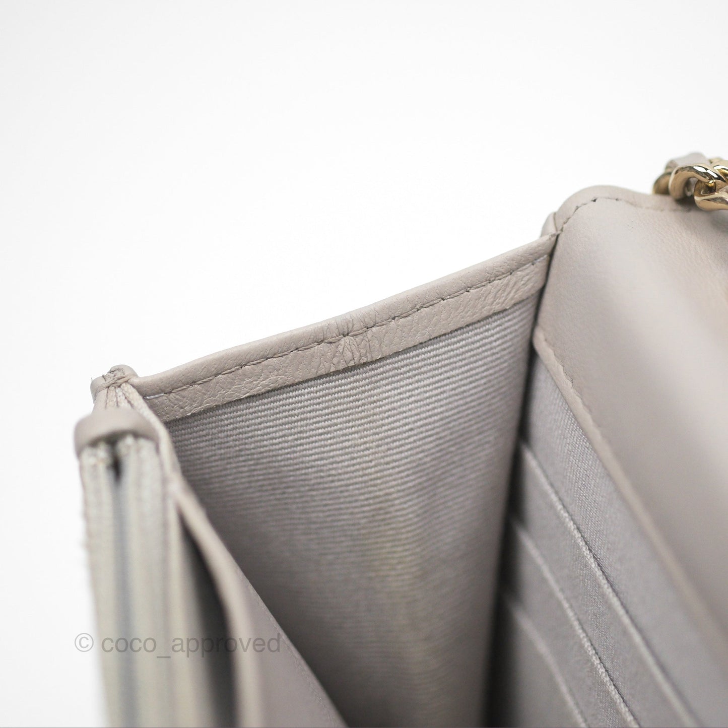 Chanel Trendy CC WOC Quilted Grey Lambskin Gold Hardware