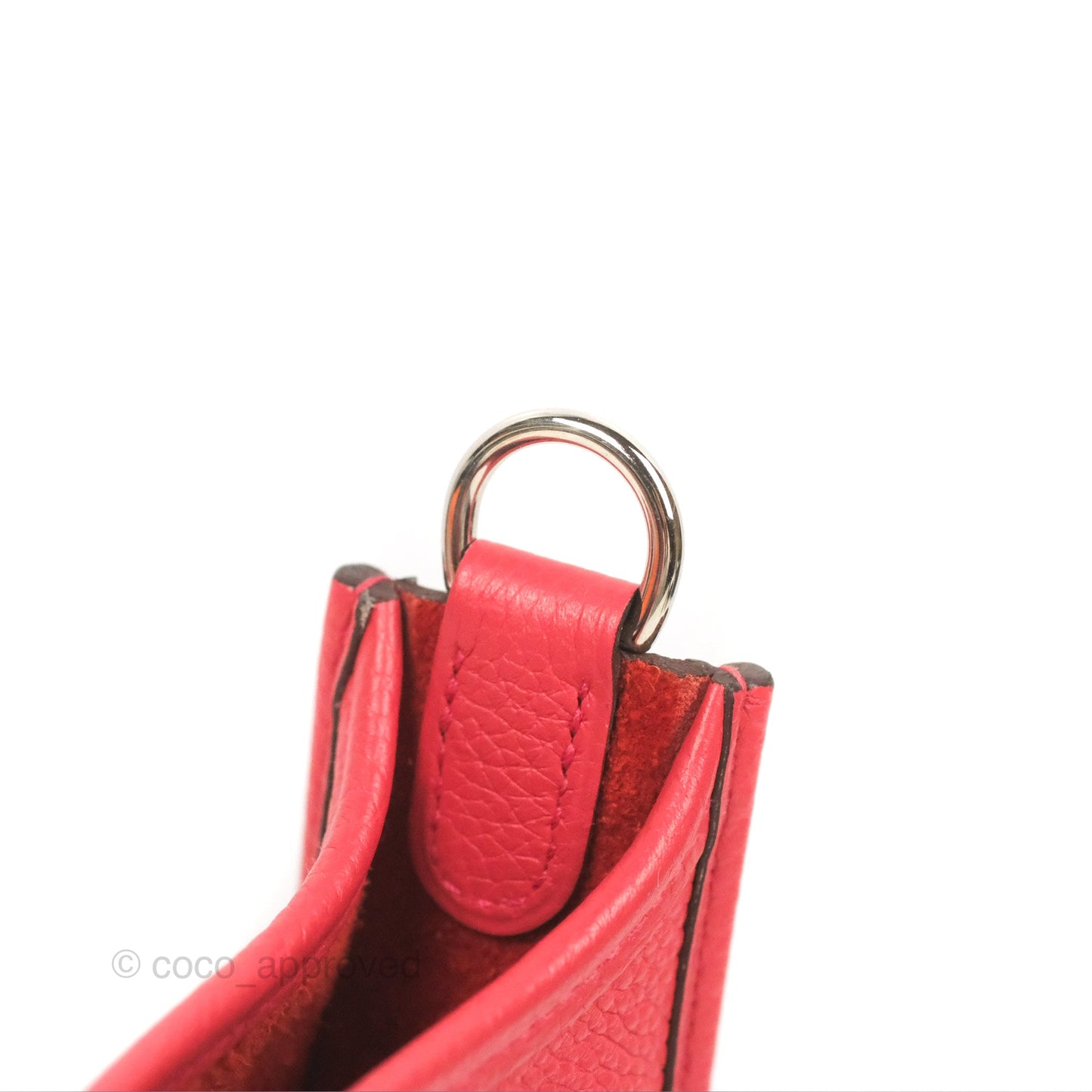 Hermès Mini Evelyne 16 Bougainvillier/ Rouge Pivoine TM Palladium Hardware