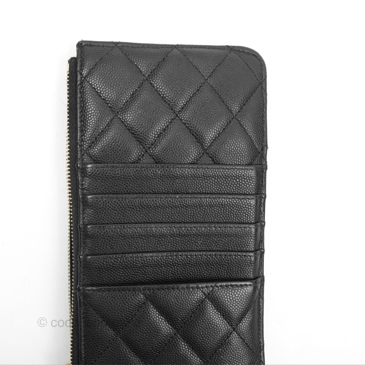 Chanel Classic Long Wallet Pouch Black Caviar