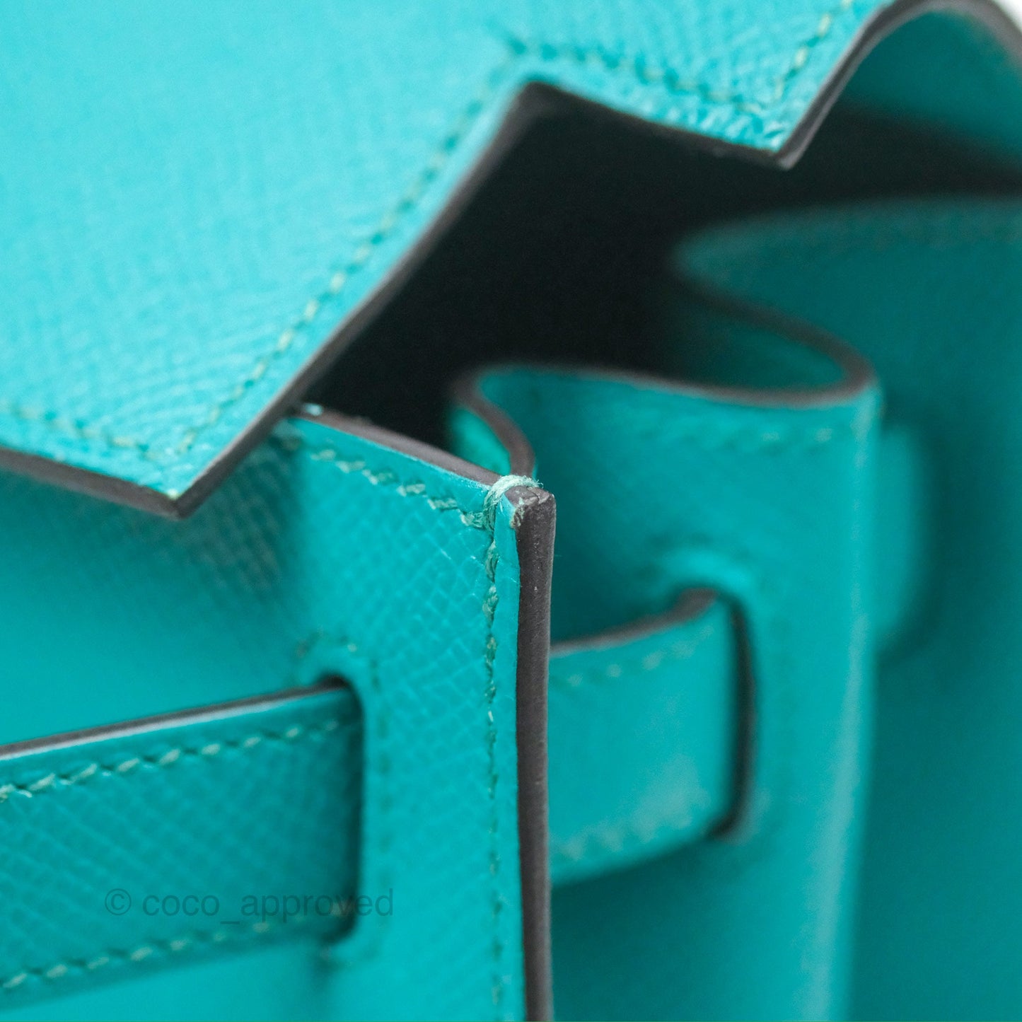 Hermès Sellier Kelly 28 Bleu Paon Epsom Gold Hardware