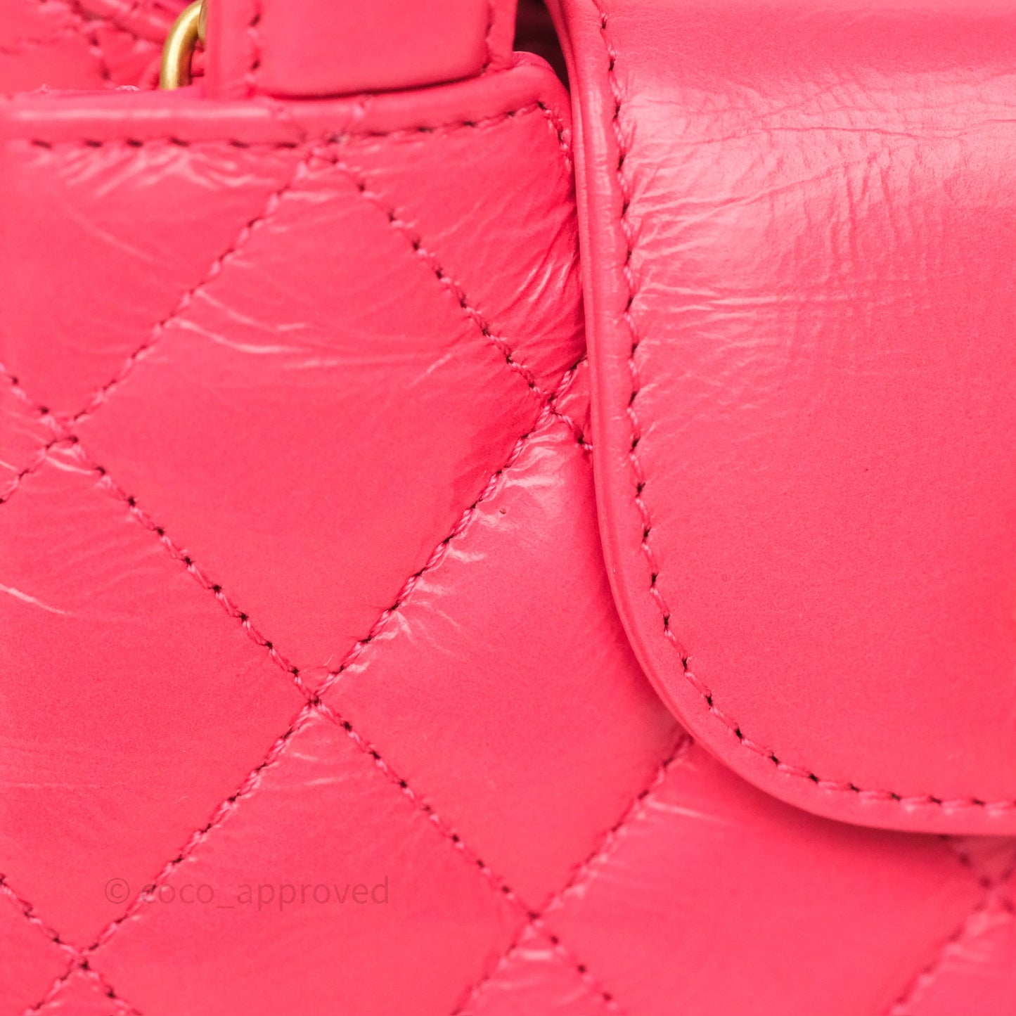 Chanel Kelly Bag Pink Shiny Calfskin Aged Gold Hardware