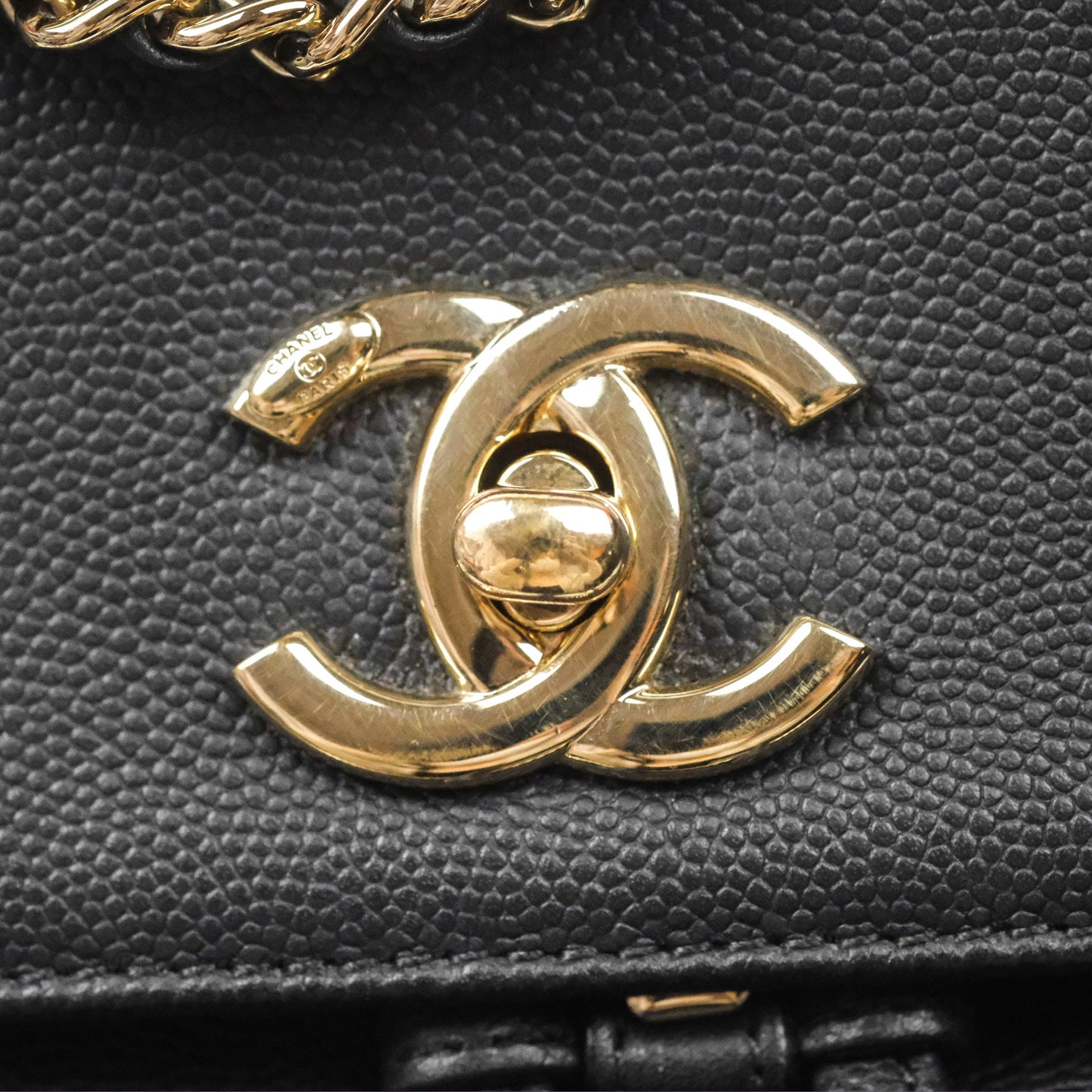 Chanel Quilted Business Affinity Backpack Black Caviar Gold Hardware